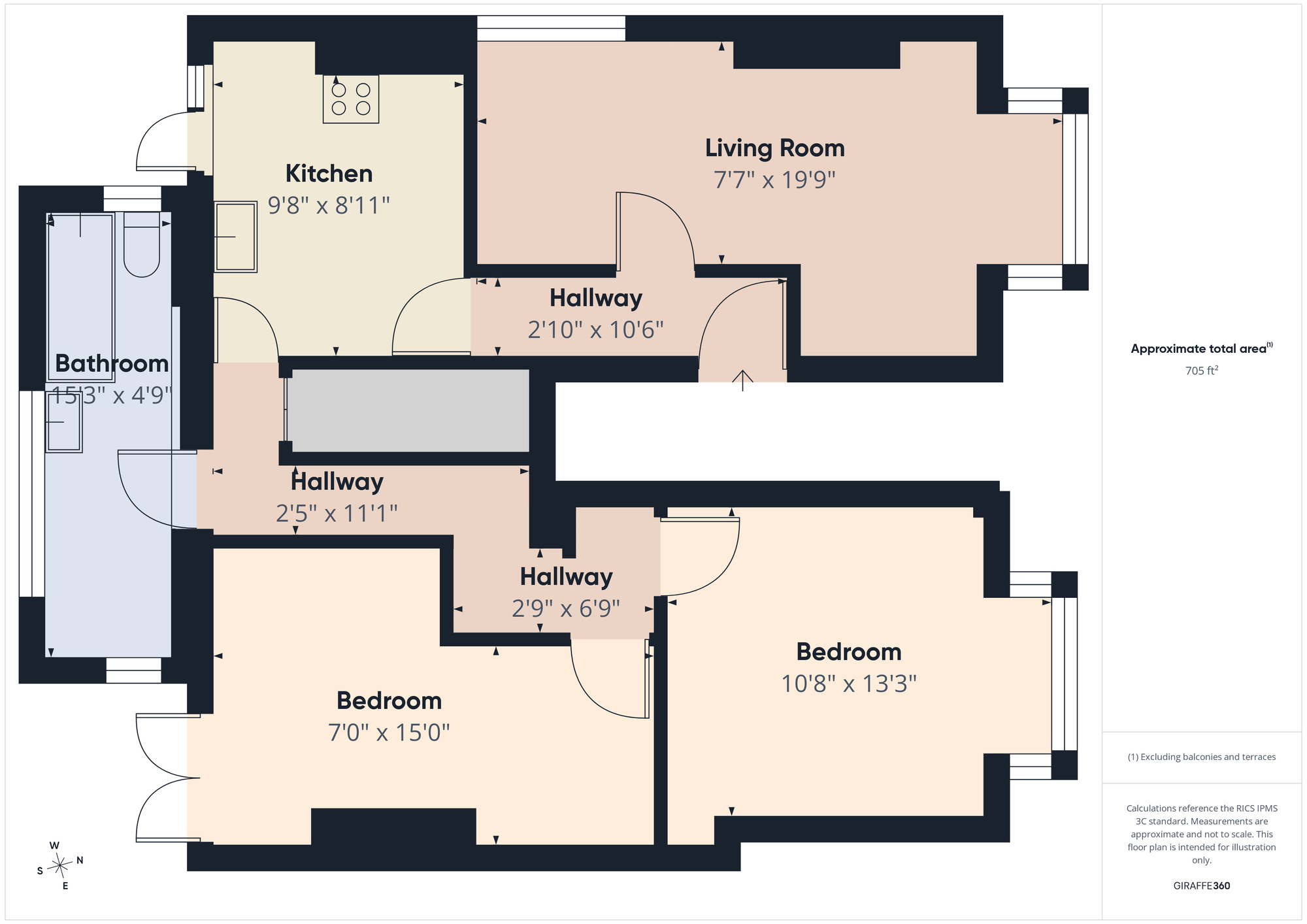 Floorplan of 2 bedroom Flat to rent, Brookscroft Road, Walthamstow, E17