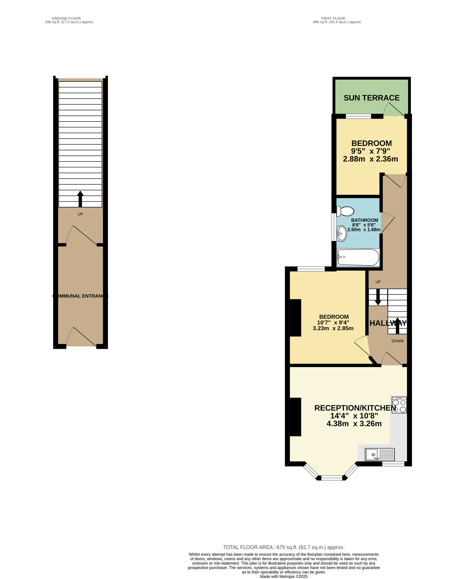 Floorplan of 2 bedroom  Flat for sale, Borwick Avenue, Walthamstow, London, E17