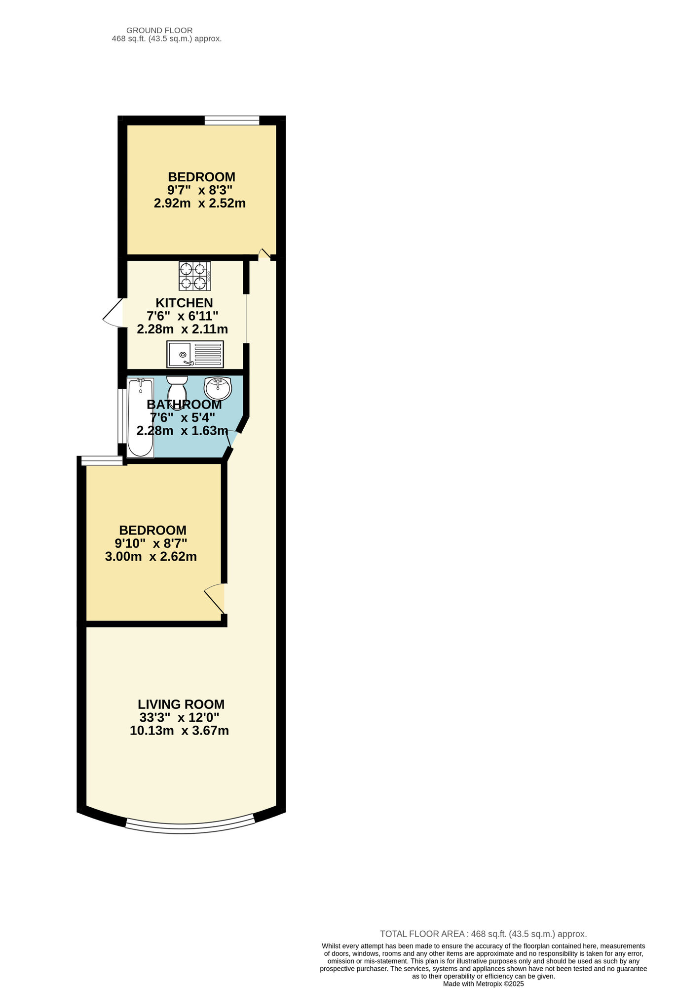 Floorplan of 2 bedroom  Flat to rent, Cairo Road, Walthamstow, E17