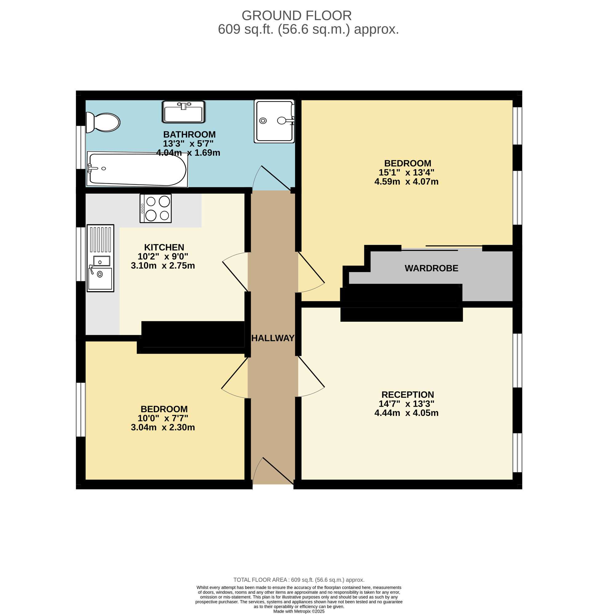 Floorplan of 2 bedroom  Flat for sale, St. Georges Road, Forest Gate, E7