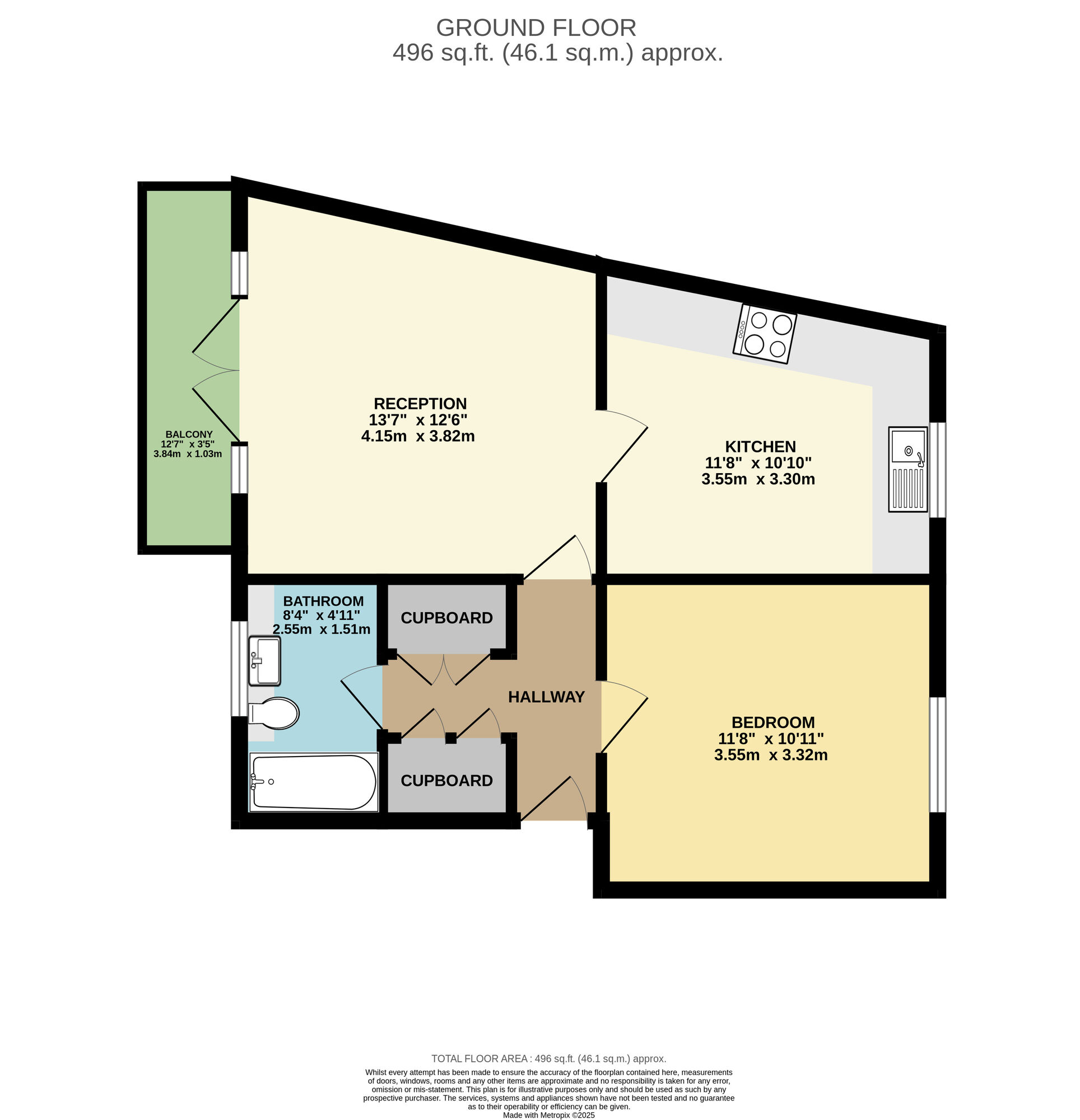 Floorplan of 1 bedroom  Flat for sale, Exmouth Road, Walthamstow, E17