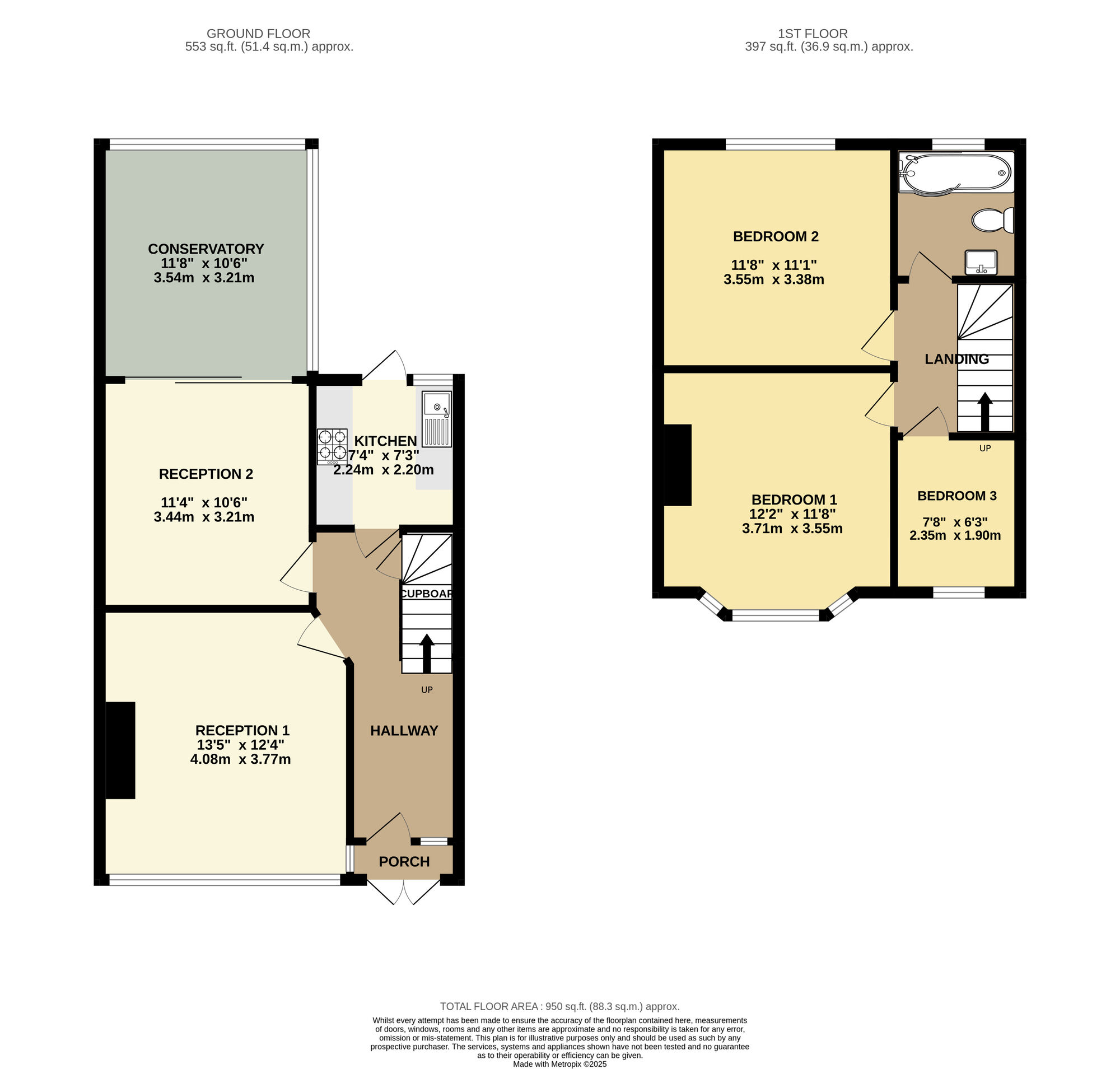 Floorplan of 3 bedroom Mid Terrace House for sale, Billet Road, Walthamstow, E17