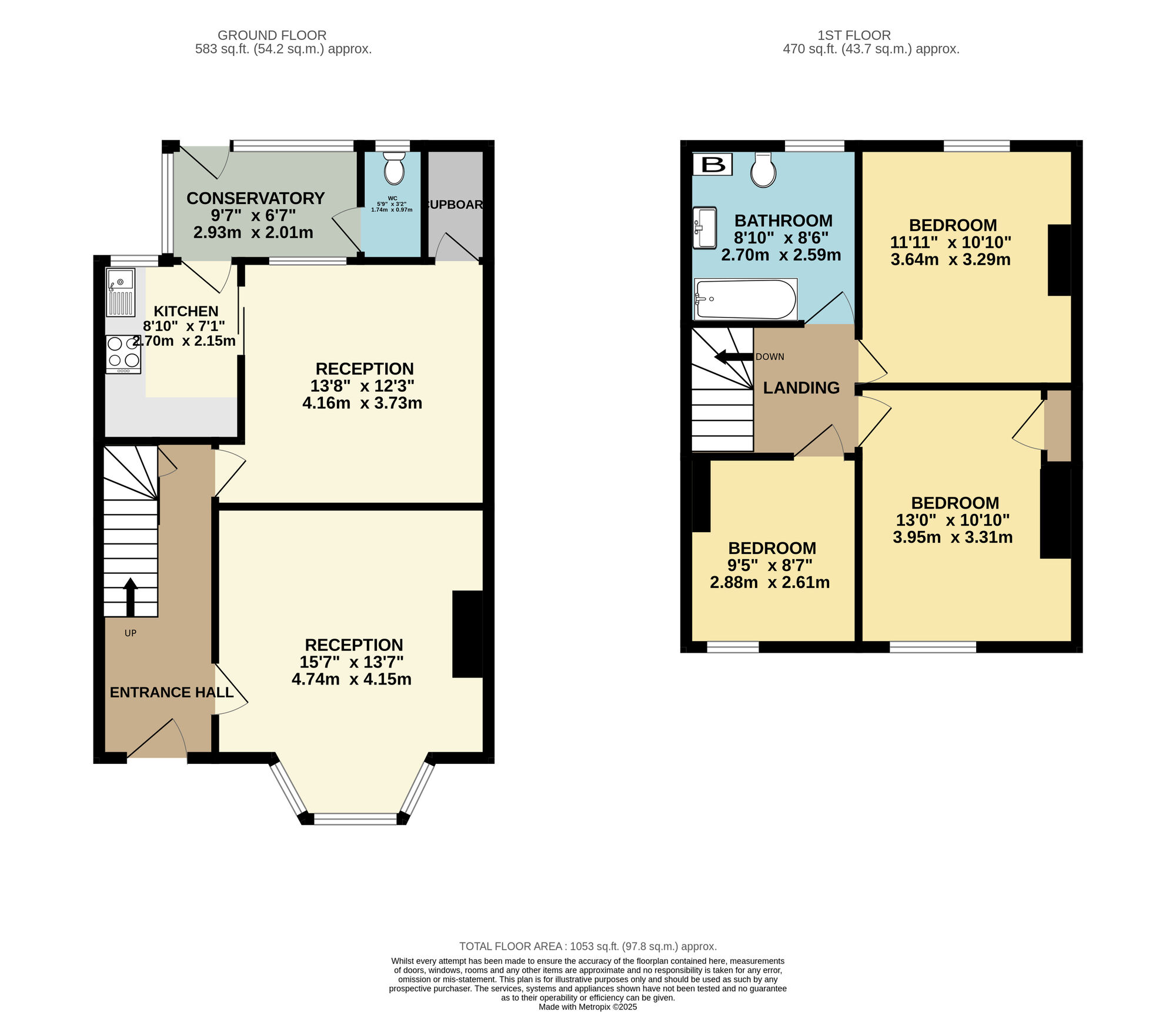 Floorplan of 3 bedroom Mid Terrace House for sale, Durham Road, London, E12