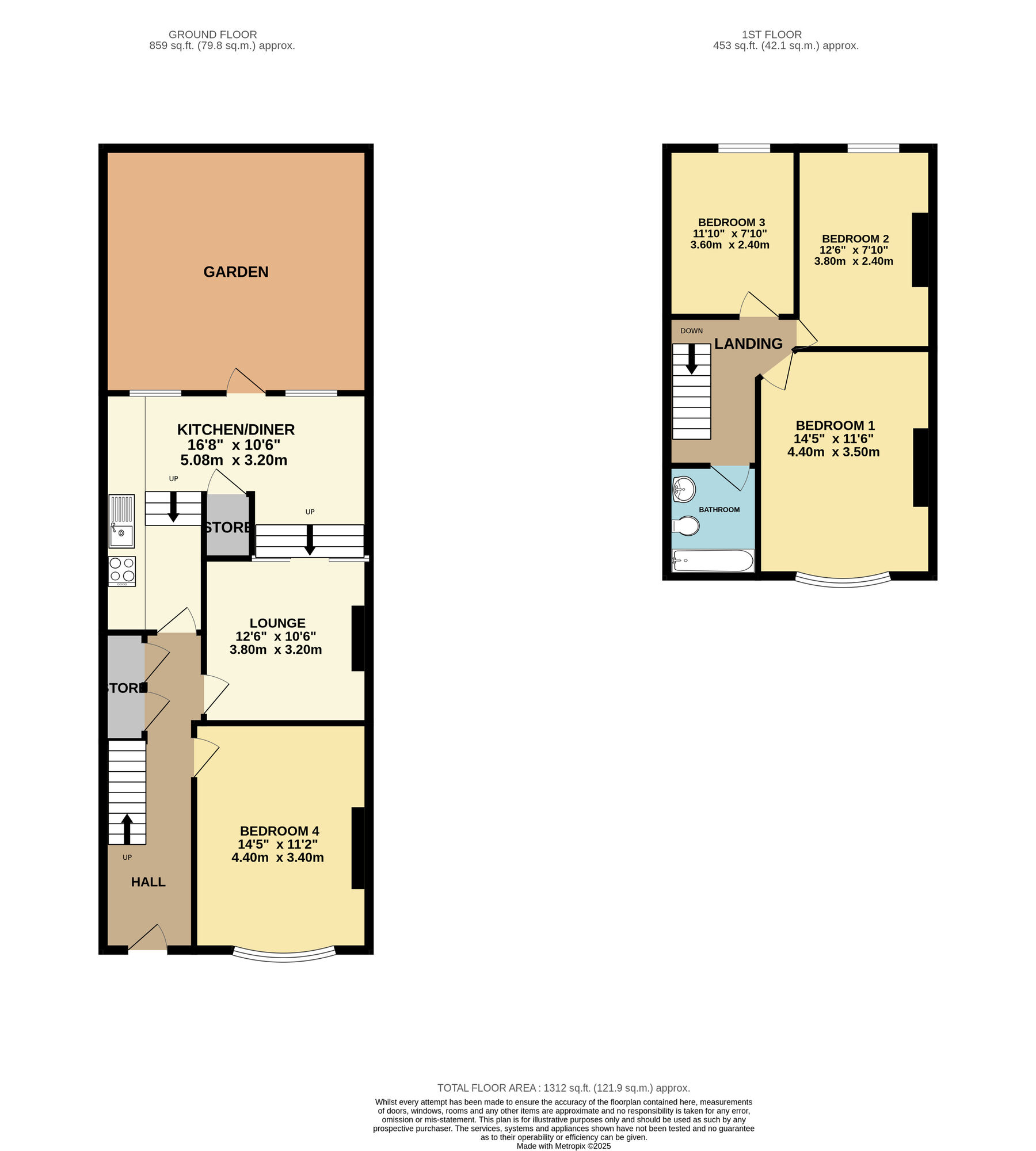Floorplan of 4 bedroom Mid Terrace House to rent, Hatherley Road, Walthamstow, E17