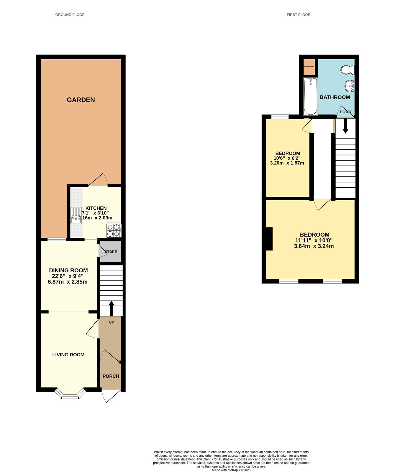 Floorplan of 2 bedroom Mid Terrace House for sale, Exmouth Road, Walthamstow, E17