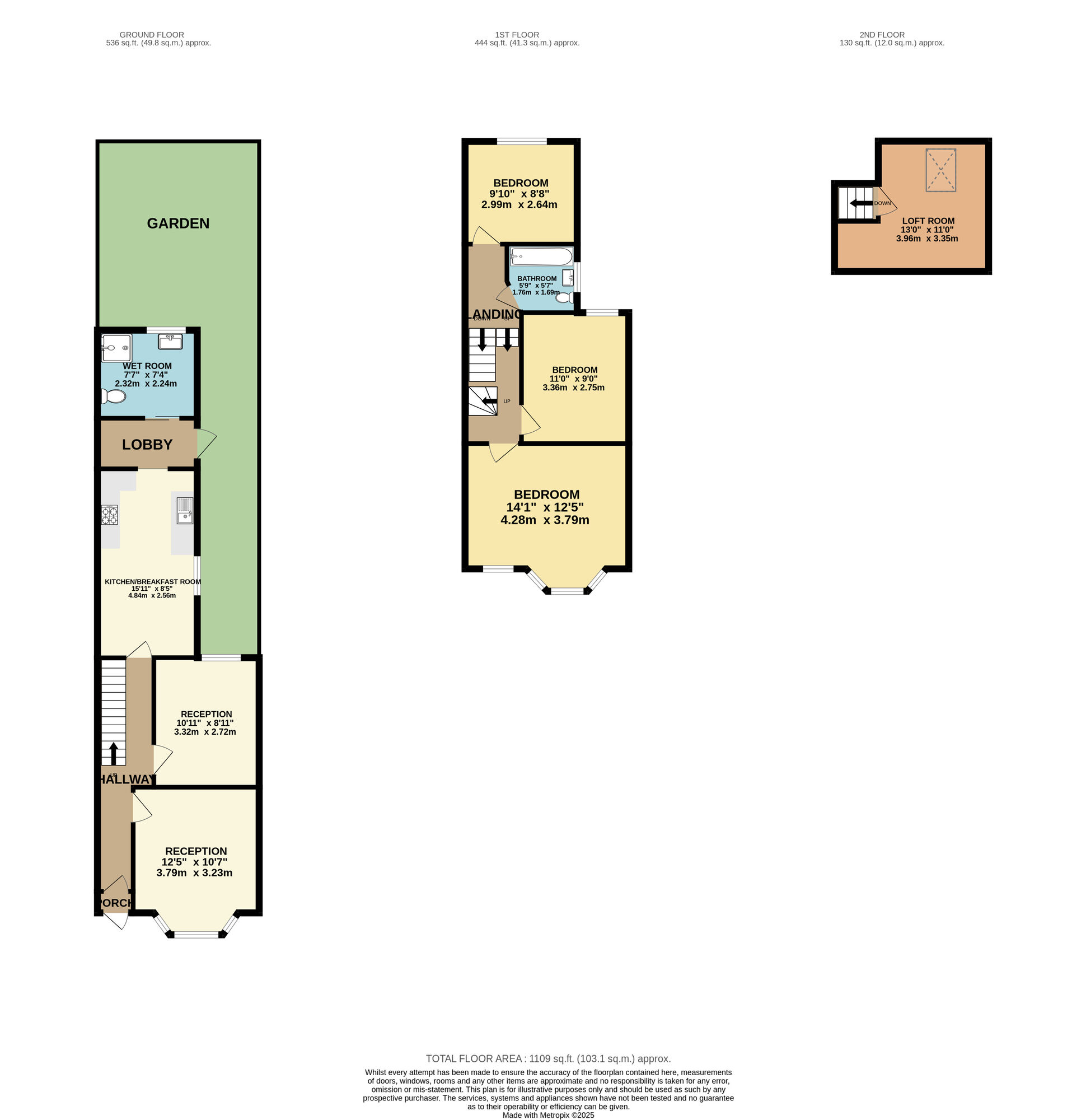 Floorplan of 3 bedroom Mid Terrace House for sale, Borwick Avenue, Walthamstow, E17