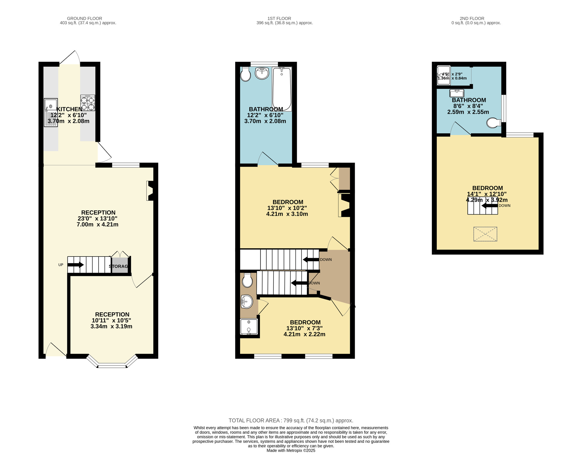 Floorplan of 3 bedroom  House to rent, Bedford Road, Walthamstow, E17