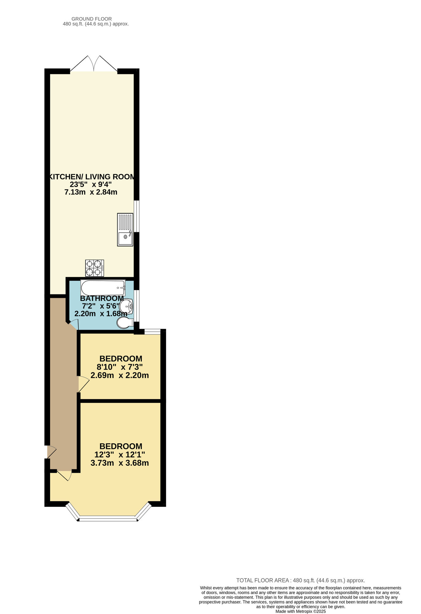 Floorplan of 2 bedroom  Flat to rent, Westdown Road, Stratford, E15