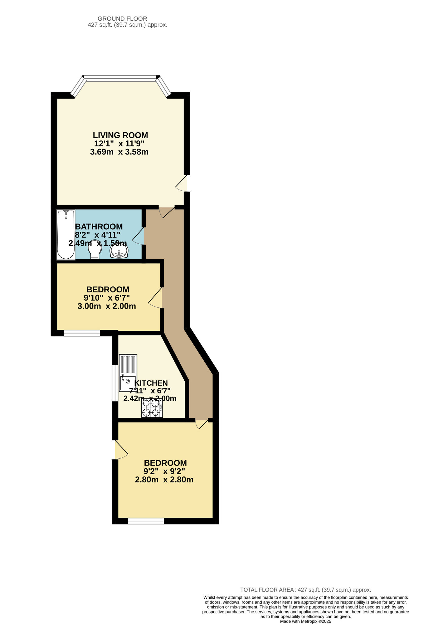 Floorplan of 2 bedroom  Flat to rent, Beresford Road, Walthamstow, E17