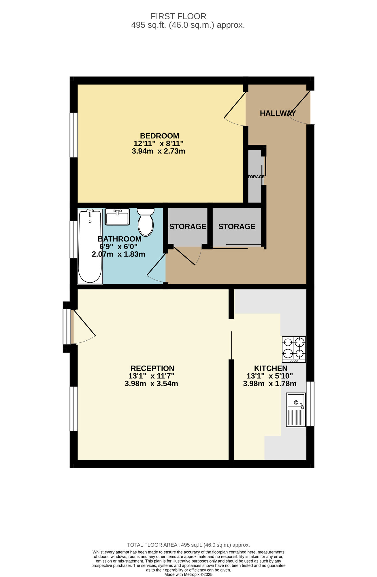 Floorplan of 1 bedroom  Flat for sale, Alexandra Road, Walthamstow, E17