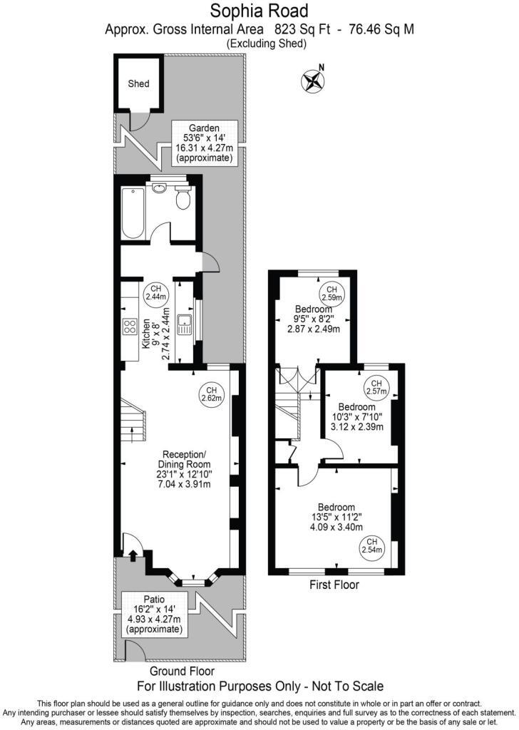 Floorplan of 3 bedroom Mid Terrace House to rent, Sophia Road, Leyton, E10