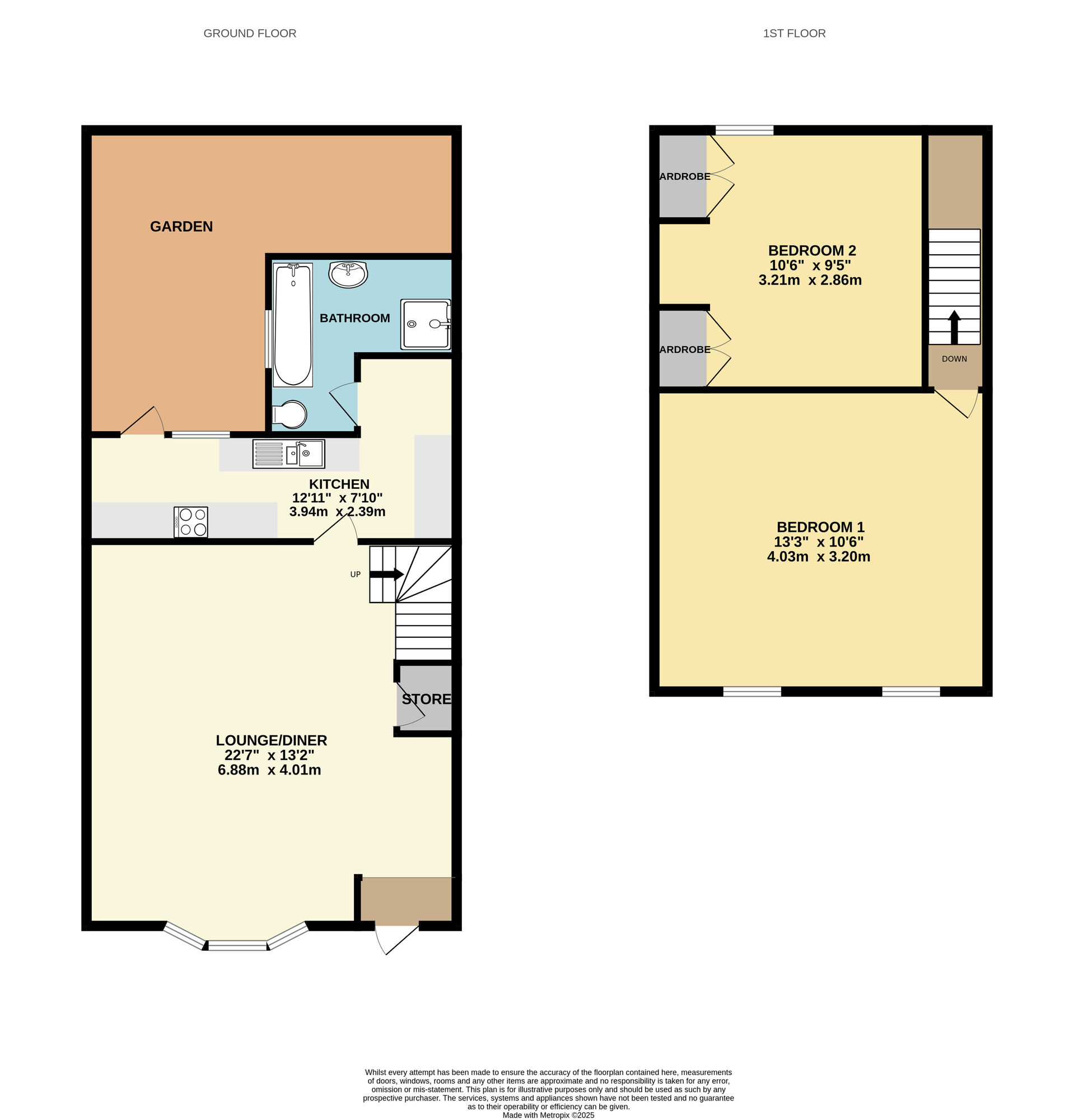 Floorplan of 2 bedroom Mid Terrace House to rent, Pitchford Street, London, E15
