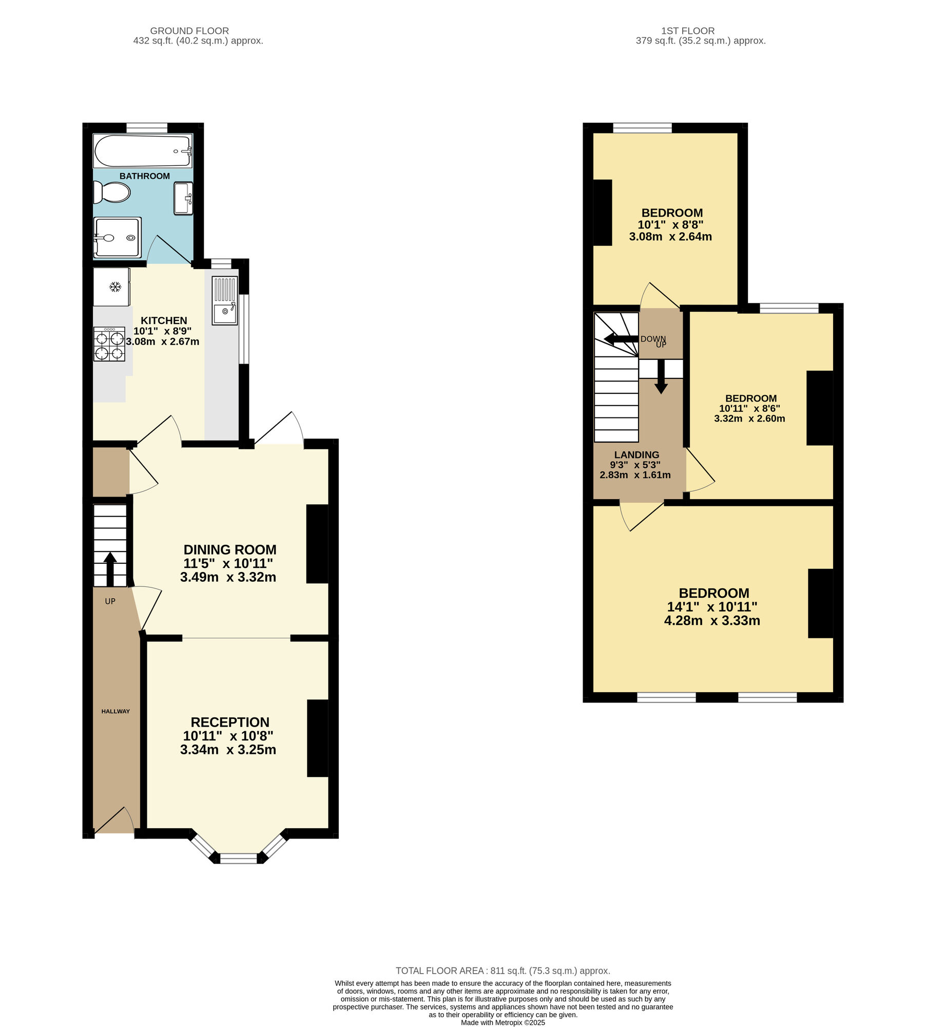 Floorplan of 3 bedroom Mid Terrace House for sale, Hartington Road, Walthamstow, E17