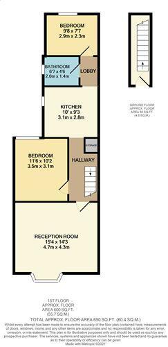 Floorplan of 2 bedroom  Flat to rent, Roland Road, Walthamstow, E17