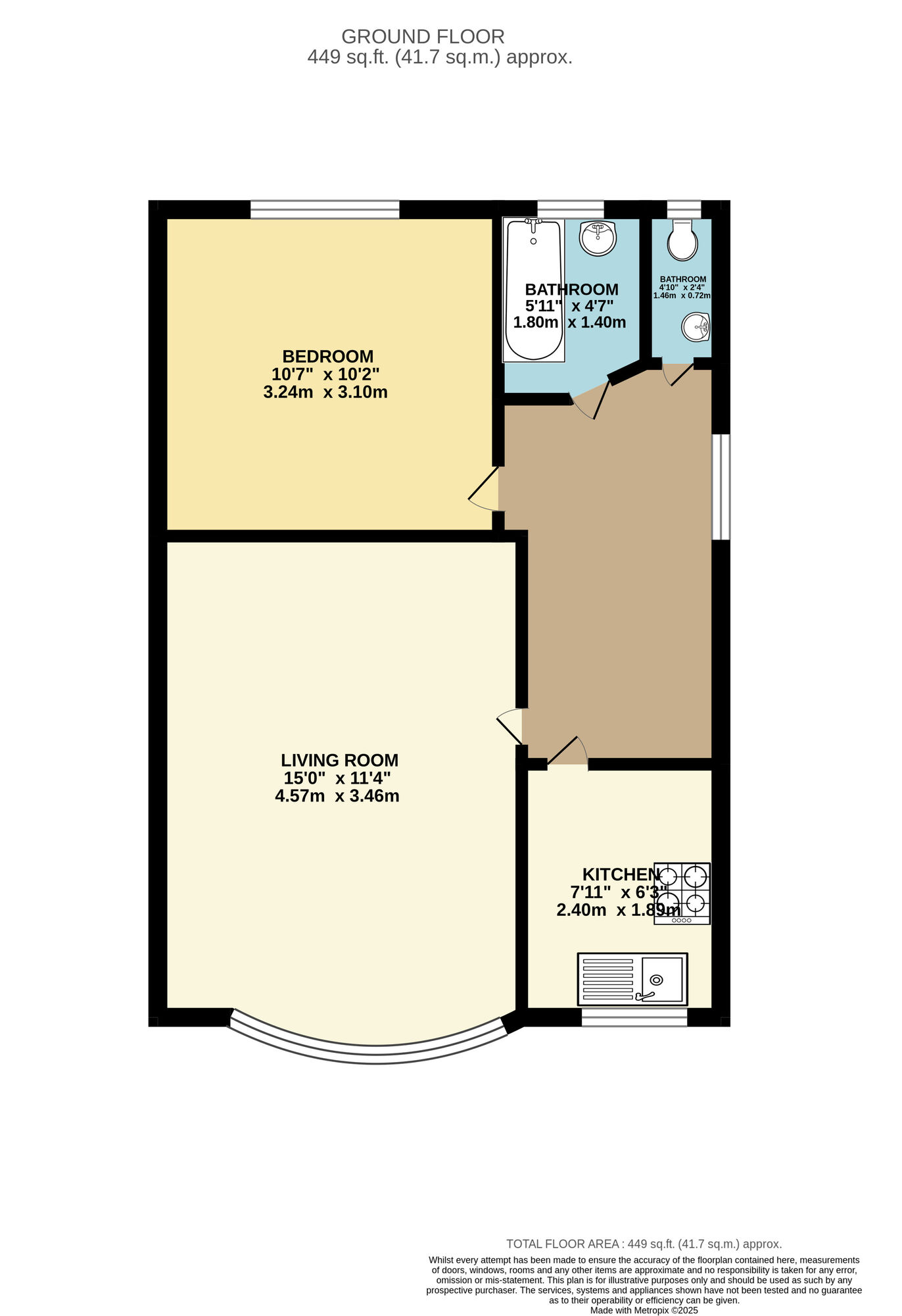 Floorplan of 1 bedroom  Flat to rent, Park Road, Leyton, E10