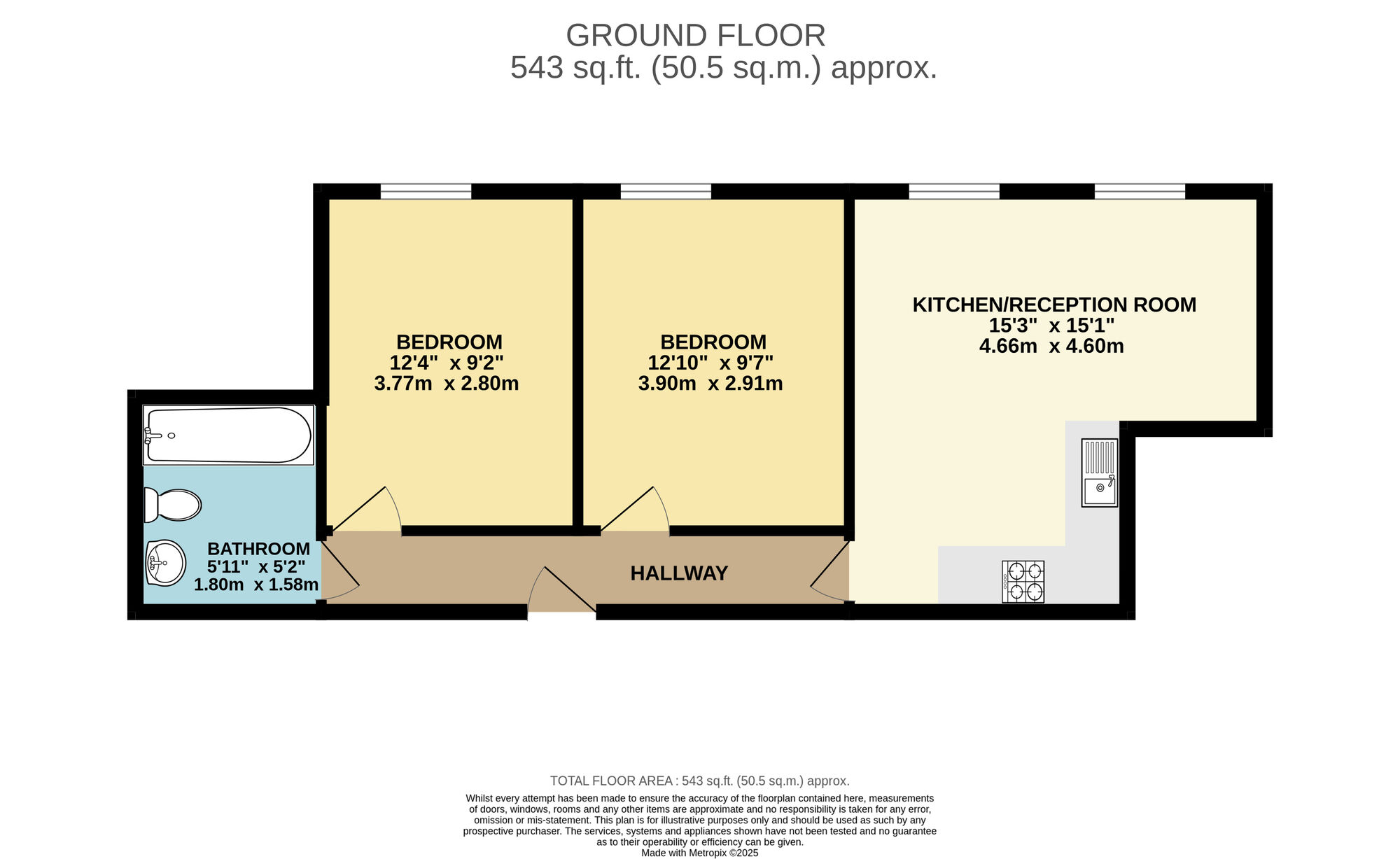 Floorplan of 2 bedroom  Flat for sale, Eastwood Close, South Woodford, E18