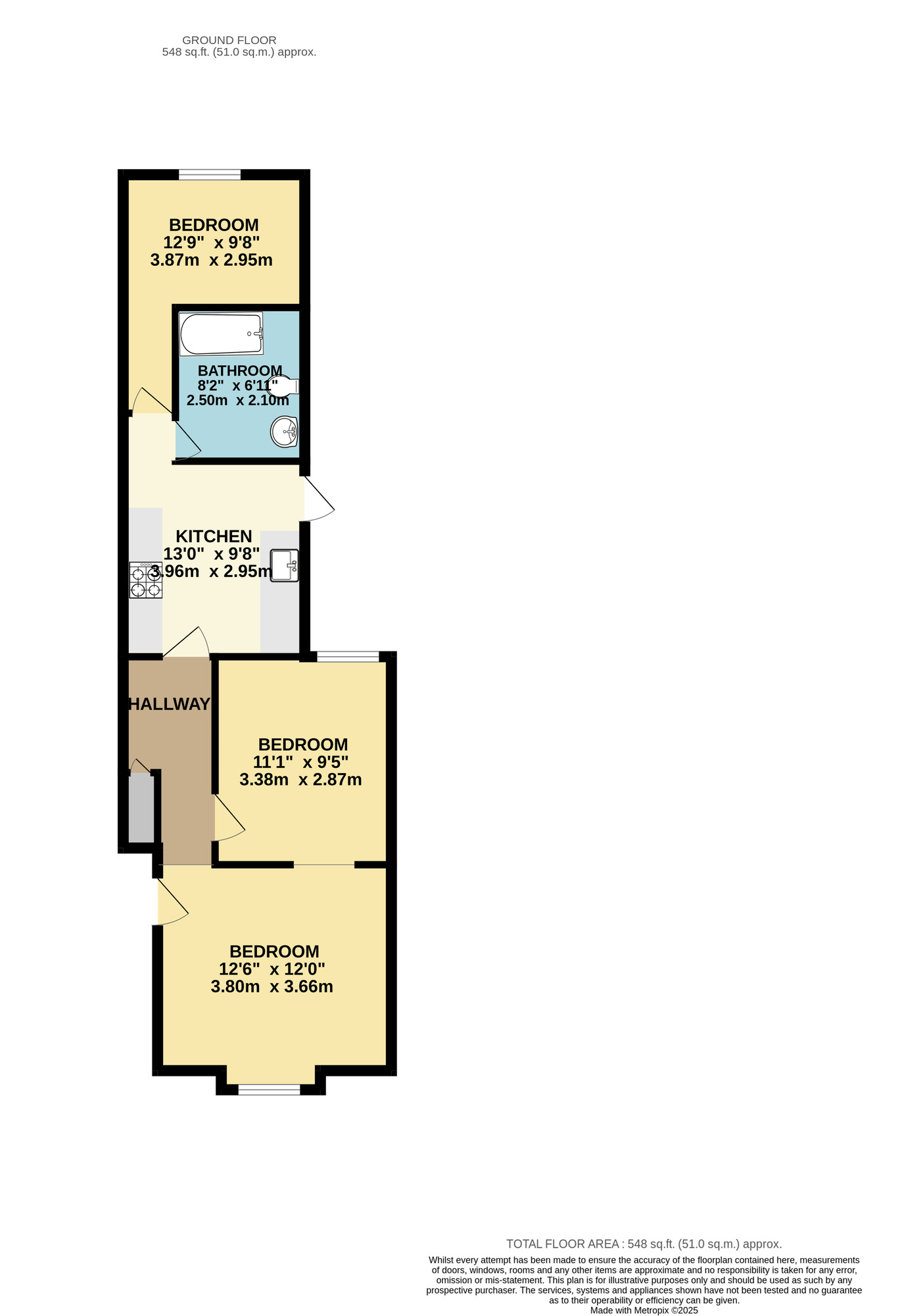 Floorplan of 2 bedroom  Flat to rent, Fulbourne Road, Walthamstow, E17