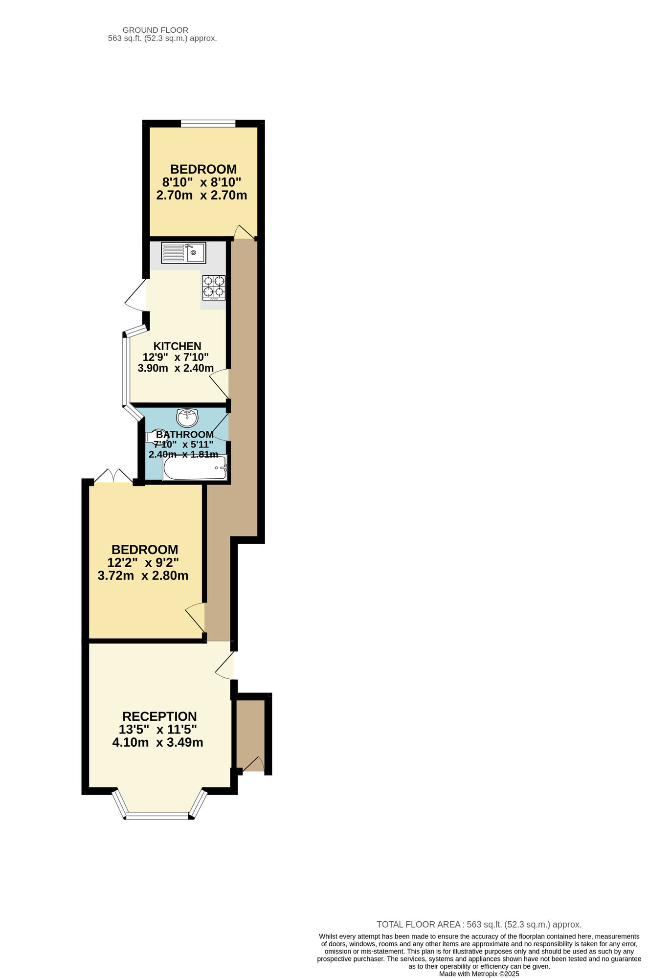 Floorplan of 2 bedroom  Flat to rent, Shernhall Street, Walthamstow, E17