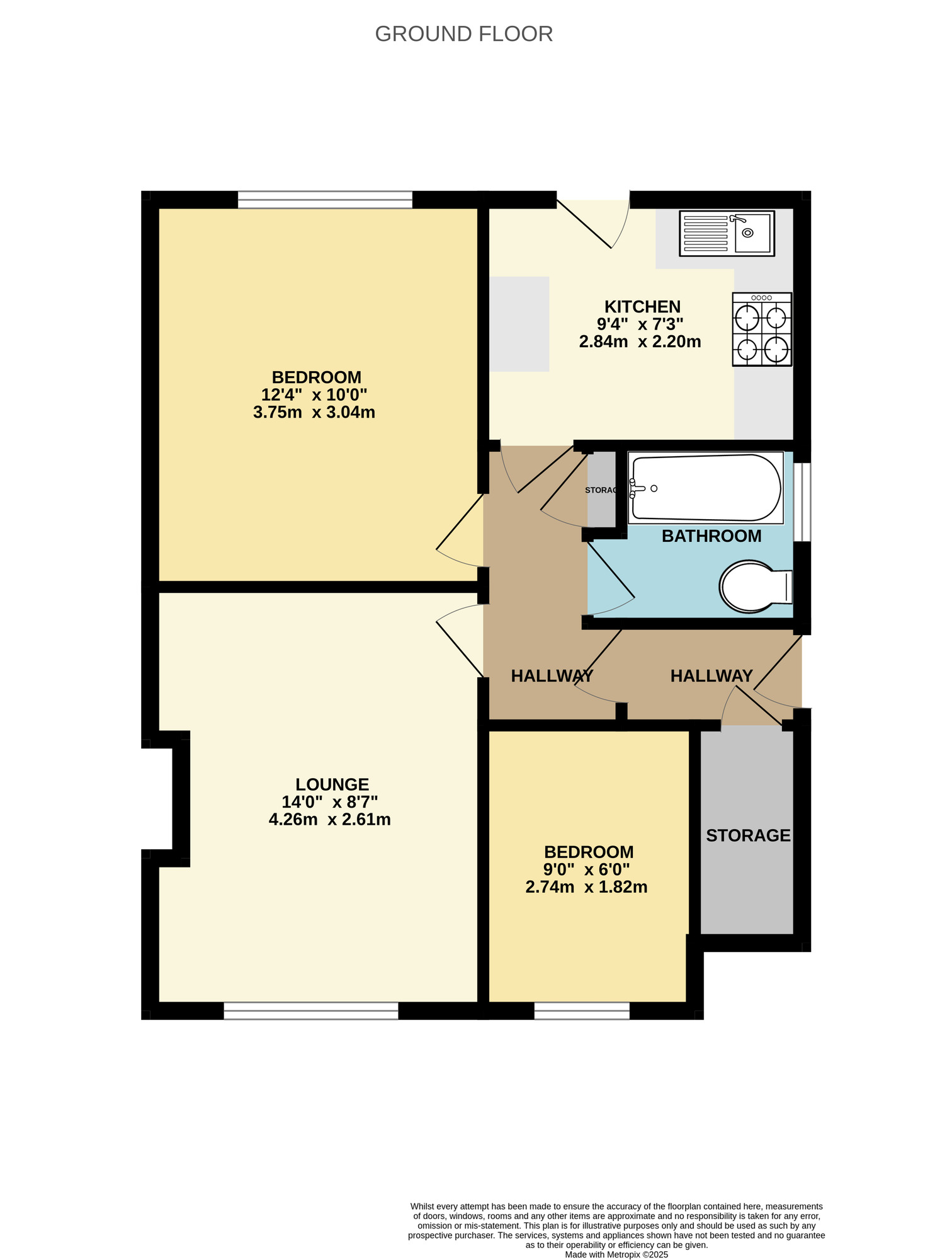 Floorplan of 2 bedroom  Flat to rent, Low Hall Lane, Walthamstow, E17