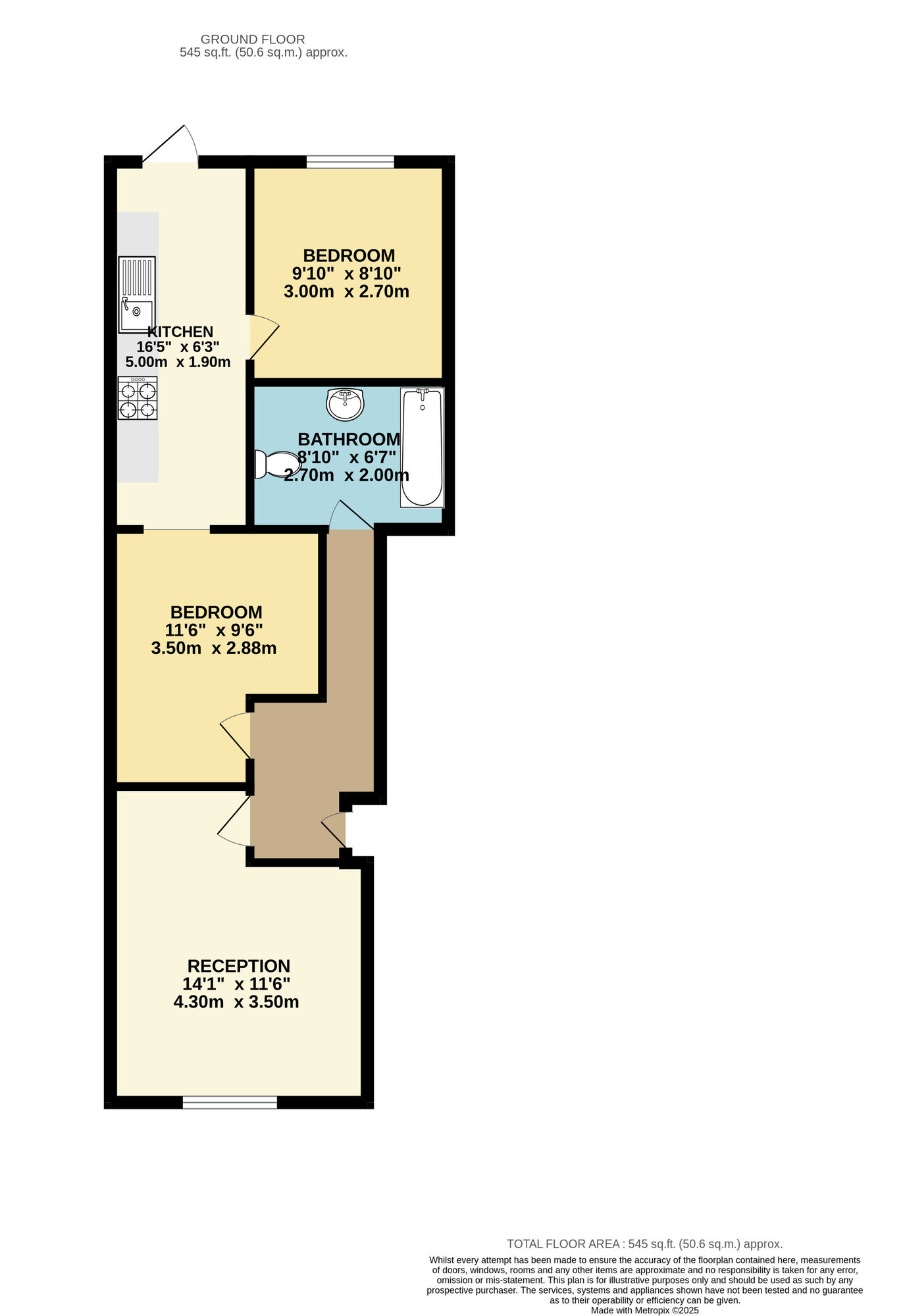 Floorplan of 2 bedroom  Flat to rent, Dersingham Avenue, Manor Park, E12
