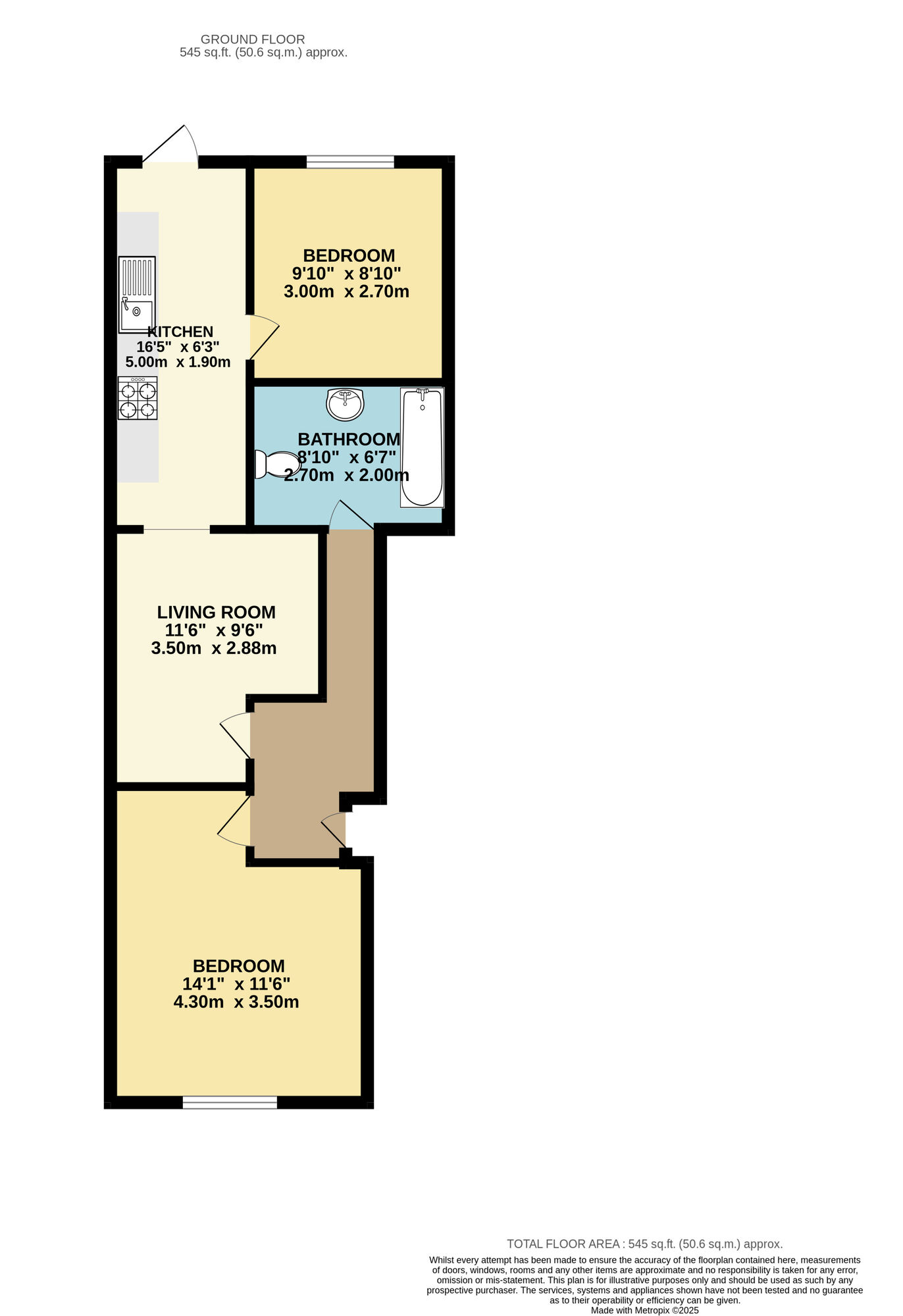 Floorplan of 2 bedroom  Flat to rent, Dersingham Avenue, Manor Park, E12