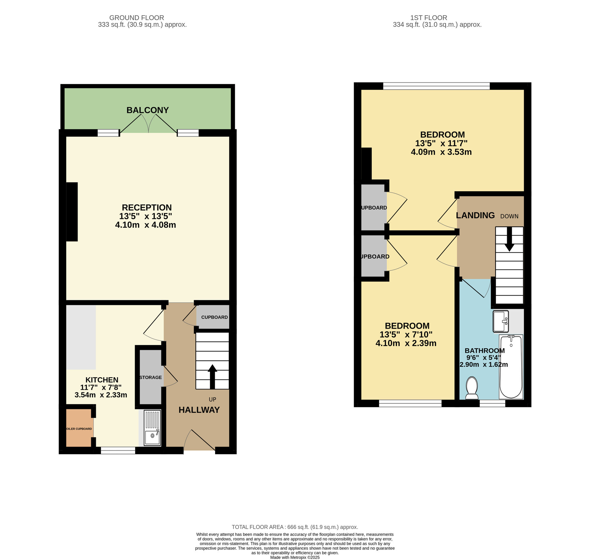 Floorplan of 2 bedroom  Flat for sale, Manor Close, Walthamstow, E17