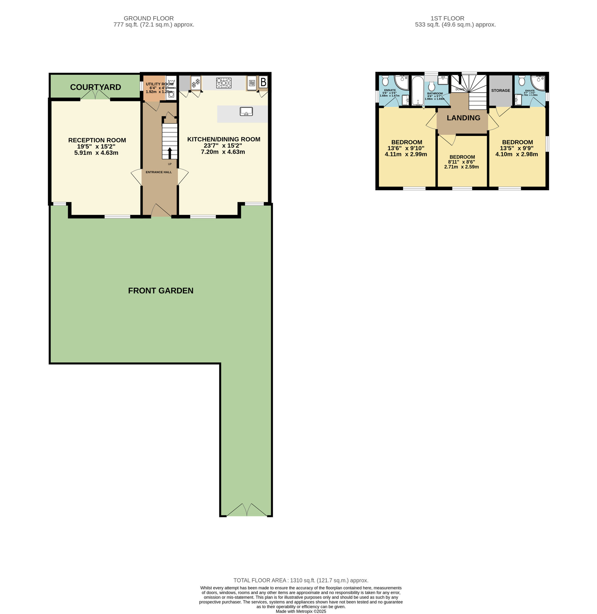 Floorplan of 3 bedroom Detached House for sale, Wilmot Road, Leyton, E10