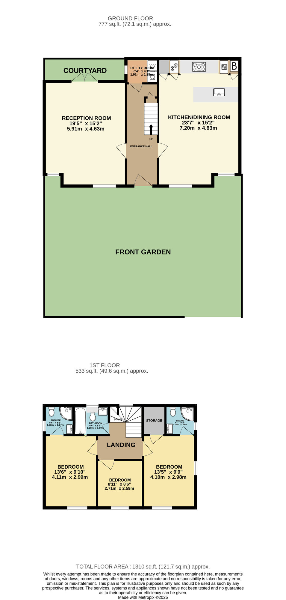 Floorplan of 3 bedroom Detached House for sale, Wilmot Road, Leyton, E10