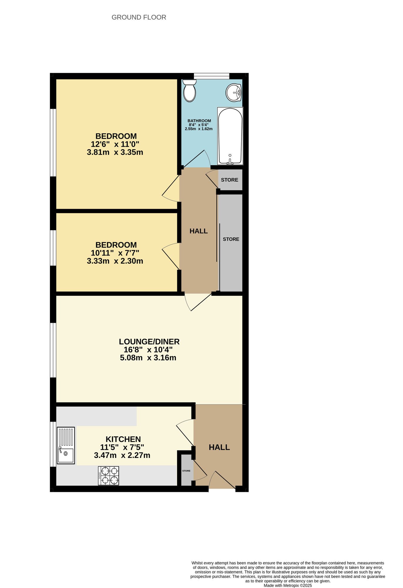 Floorplan of 2 bedroom  Flat for sale, Garner Road, Walthamstow, E17