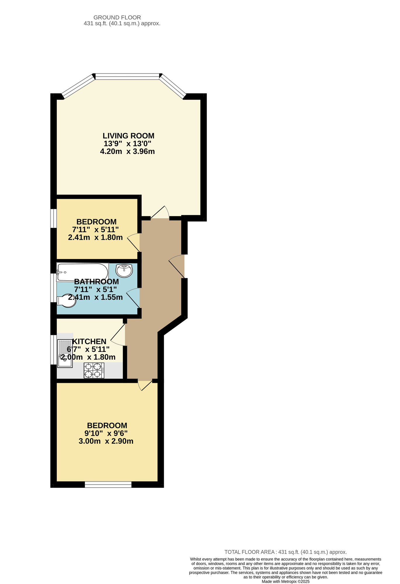 Floorplan of 2 bedroom  Flat to rent, Byron Road, London, E17