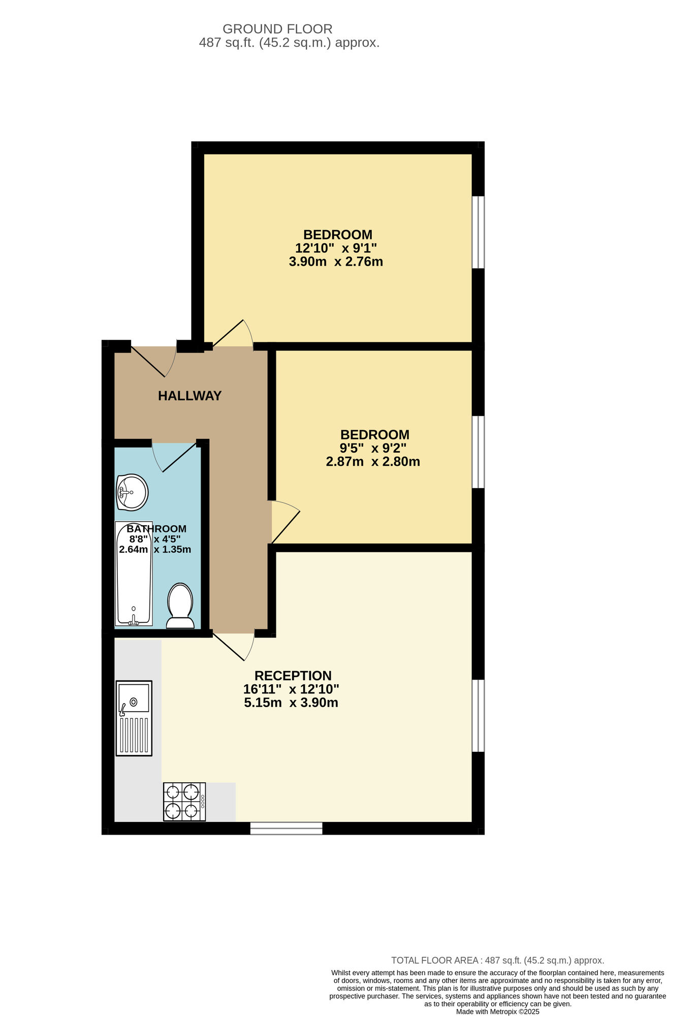 Floorplan of 2 bedroom  Flat to rent, Grosvenor Park Road, Walthamstow, E17