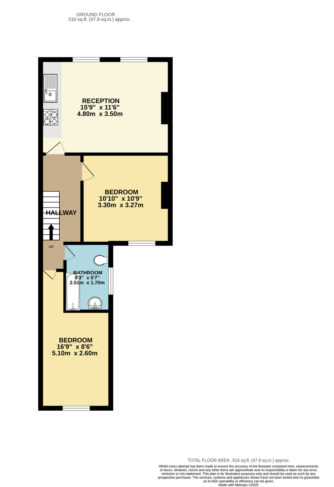 Floorplan of 2 bedroom  Flat to rent, Albert Road, Walthamstow, E17