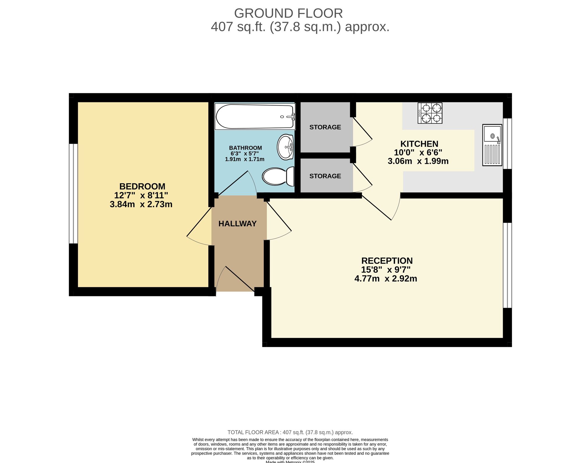 Floorplan of 1 bedroom Flat for sale, Radlett Close, Forest Gate, E7