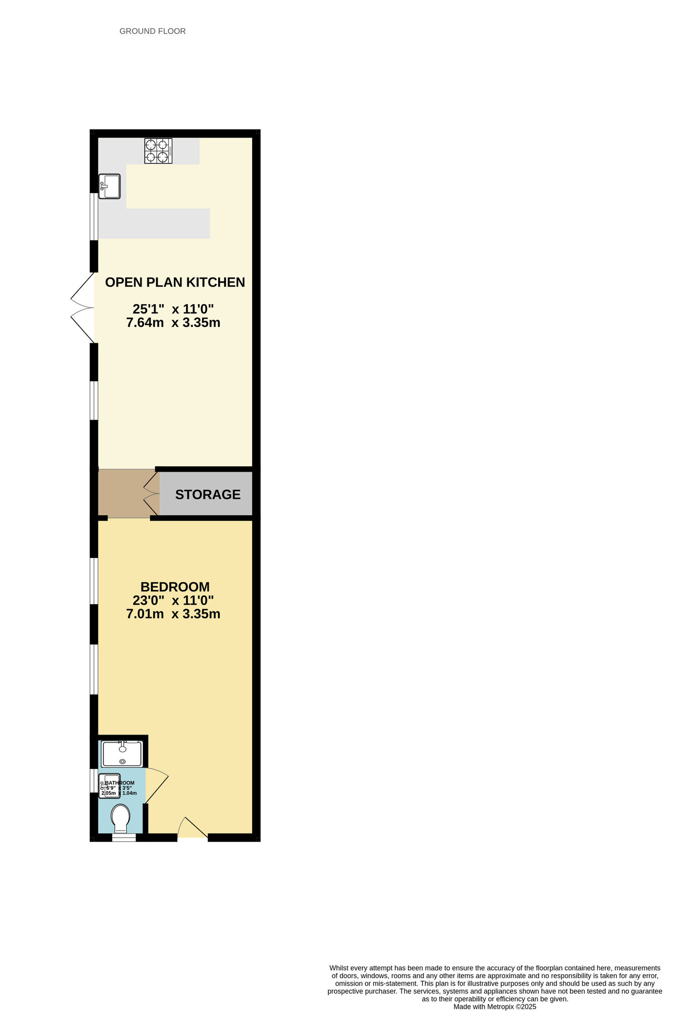Floorplan of 1 bedroom  Flat to rent, Wadham Road, Walthamstow, E17