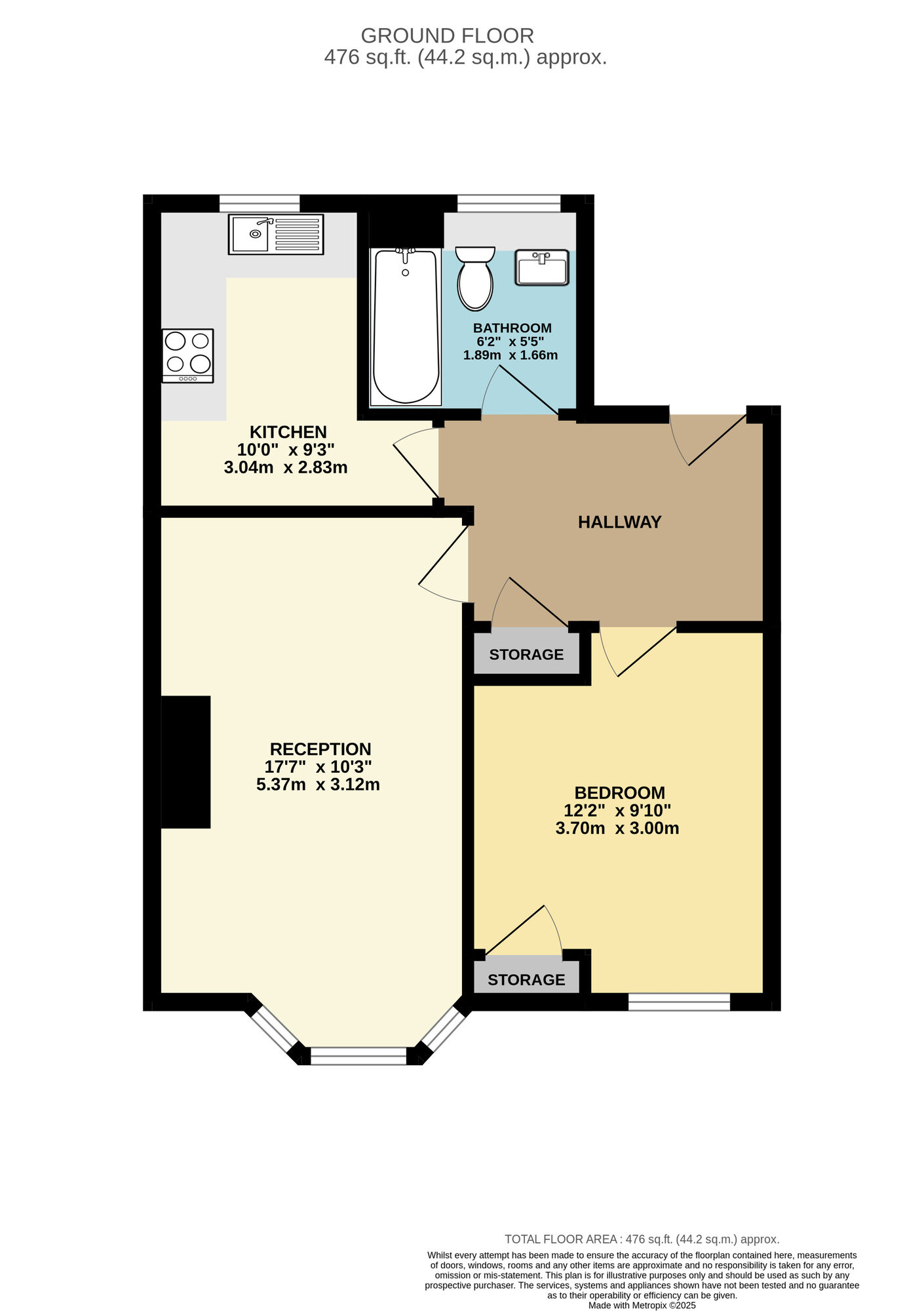 Floorplan of 1 bedroom Flat for sale, St. Andrew's Road, Walthamstow, E17