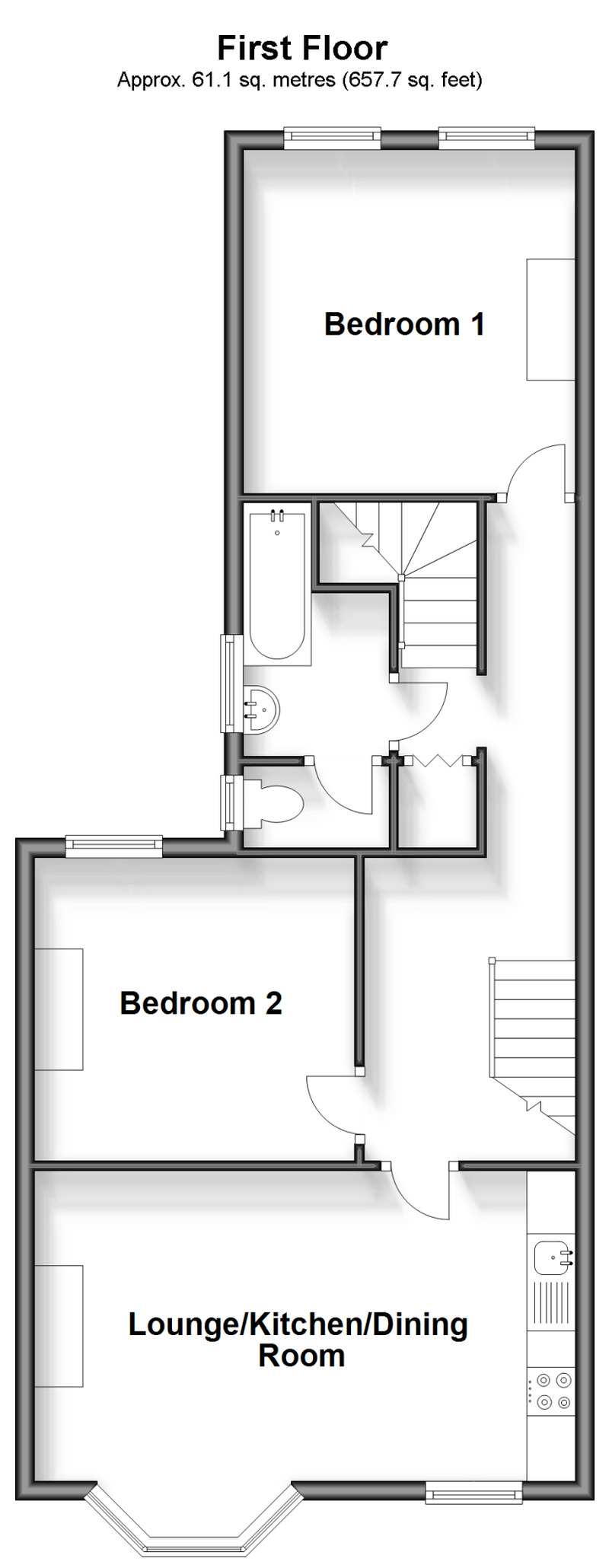 Floorplan of 2 bedroom  Flat to rent, Kettlebaston Road, Leyton, E10