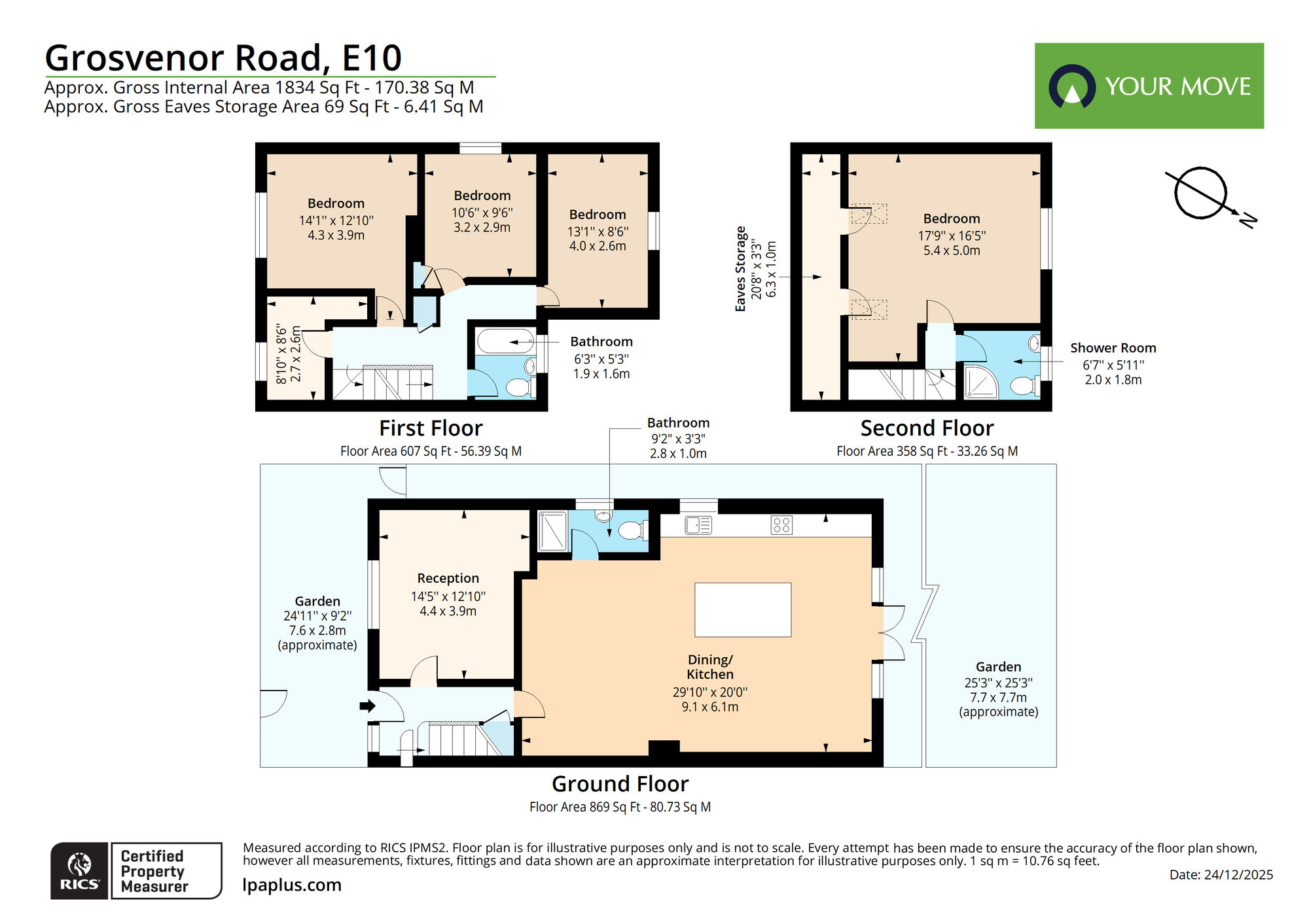 Floorplan of 5 bedroom Semi Detached House for sale, Grosvenor Road, Leyton, E10