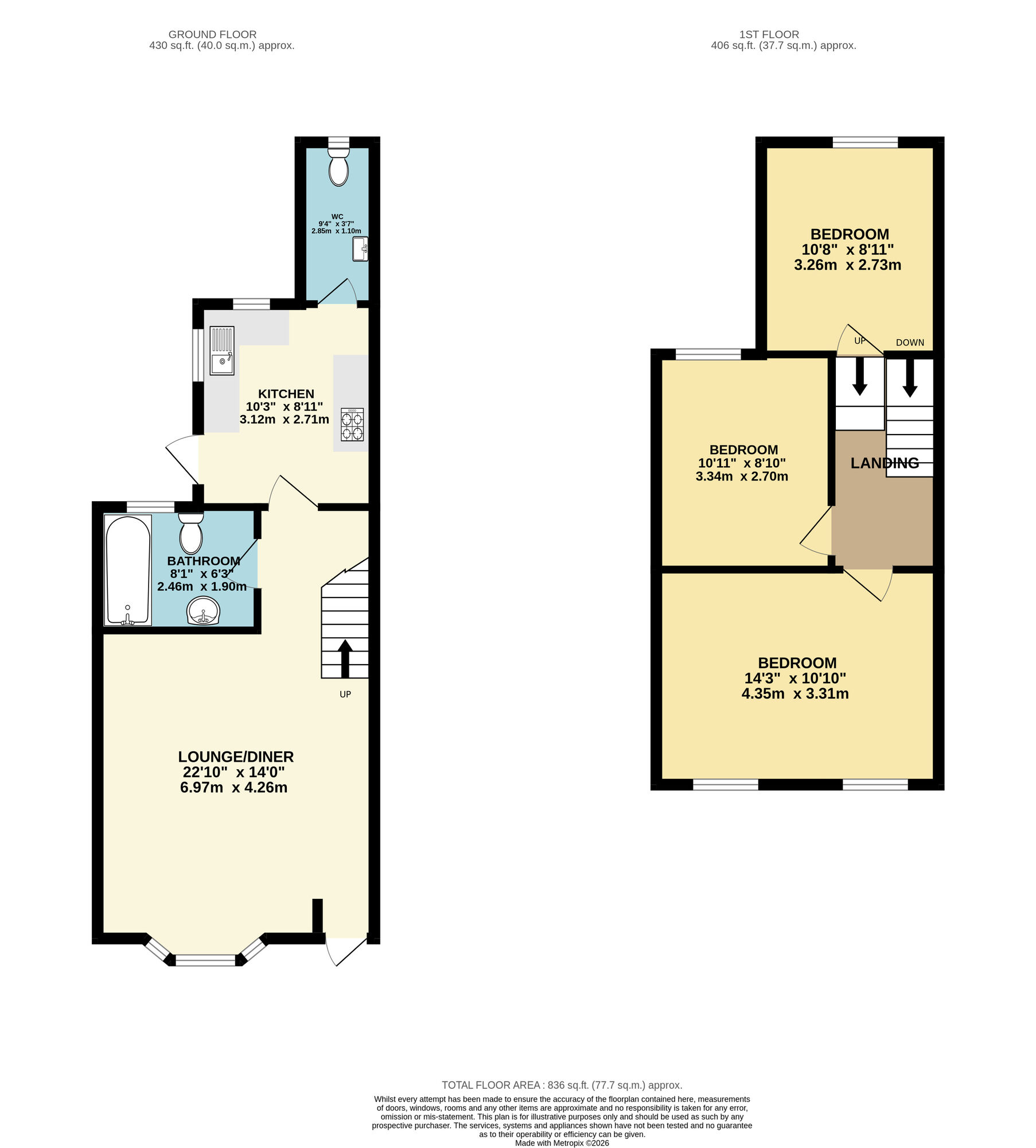 Floorplan of 3 bedroom Mid Terrace House for sale, Cemetery Road, Forest Gate, E7