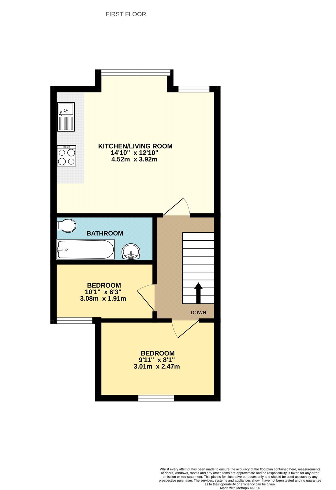 Floorplan of 2 bedroom Flat to rent, Fulbourne Road, Walthamstow, E17