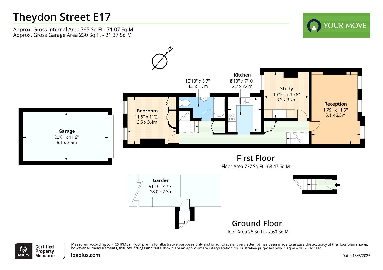 Floorplan of 2 bedroom Flat to rent, Theydon Street, London, E17