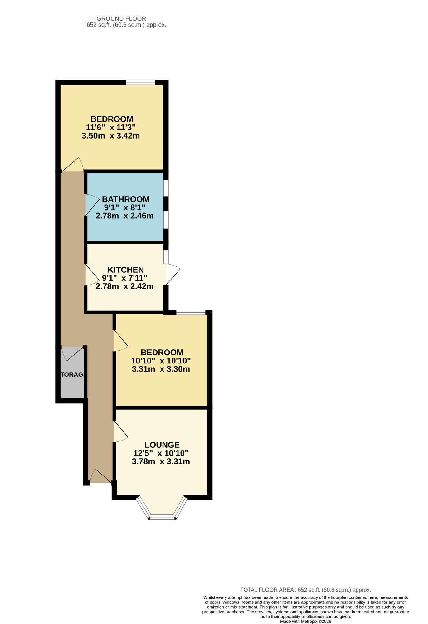 Floorplan of 2 bedroom Flat to rent, Carr Road, London, E17