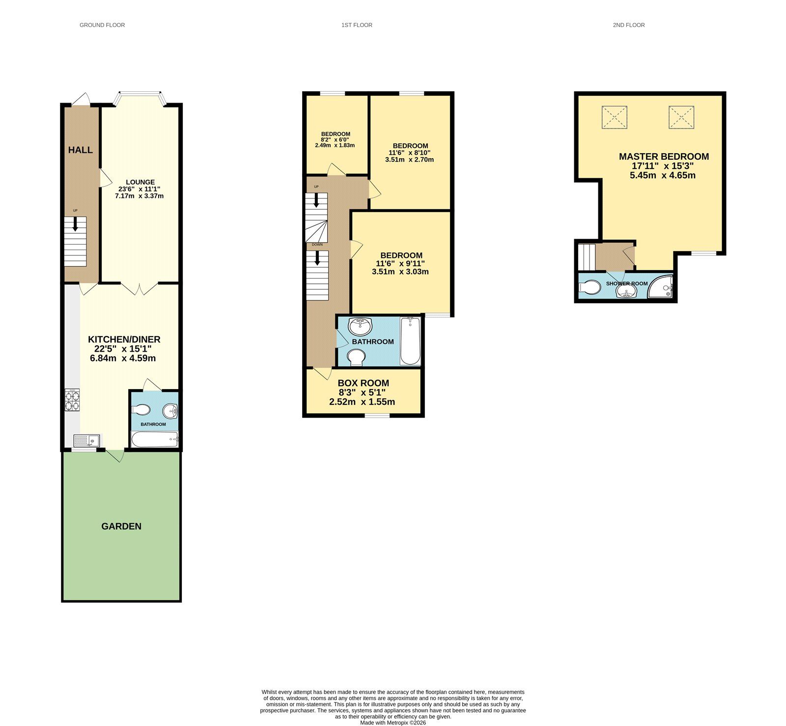 Floorplan of 5 bedroom Mid Terrace House to rent, Victoria Road, London, E17