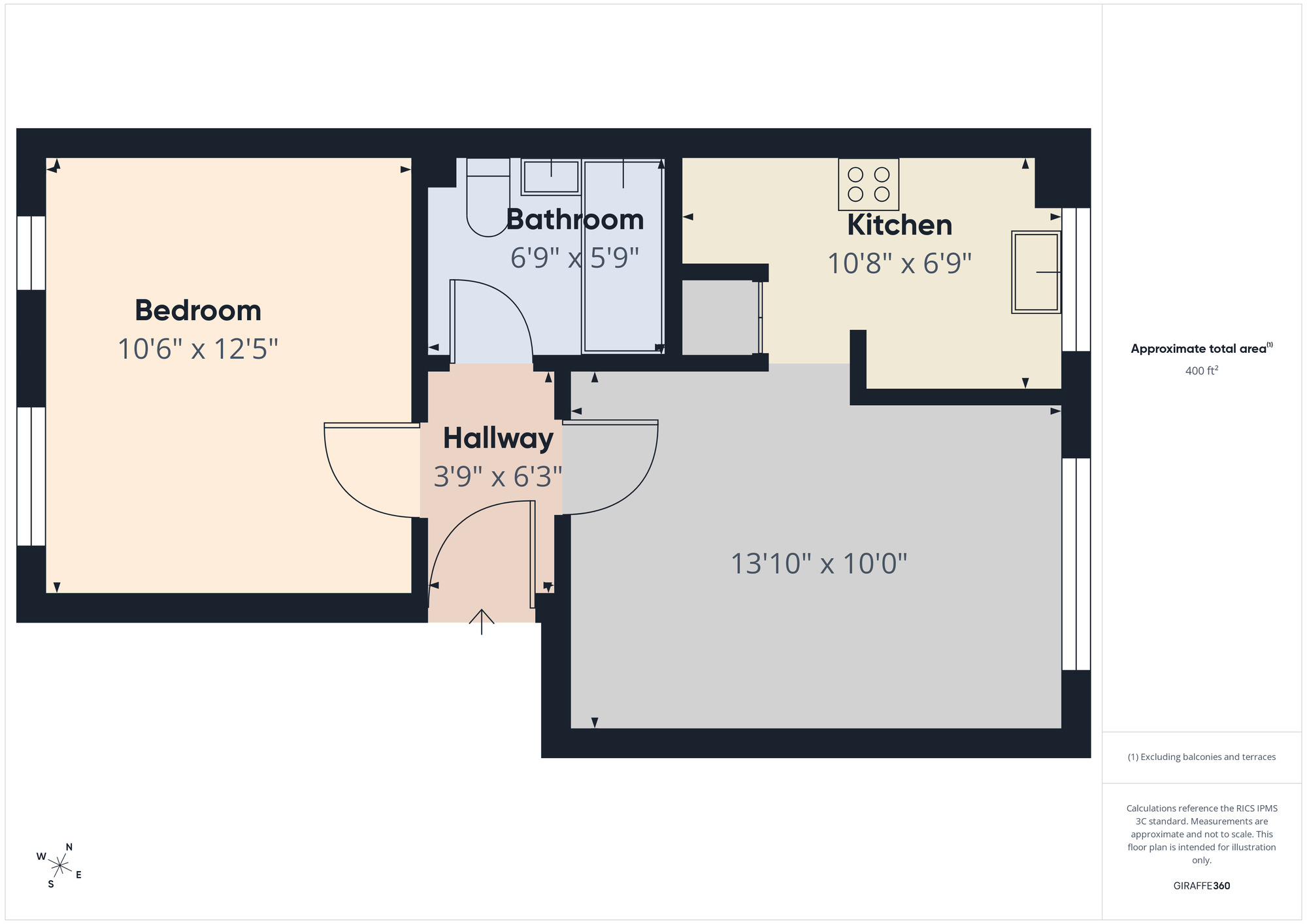 Floorplan of 1 bedroom Flat to rent, Green Pond Close, Walthamstow, E17