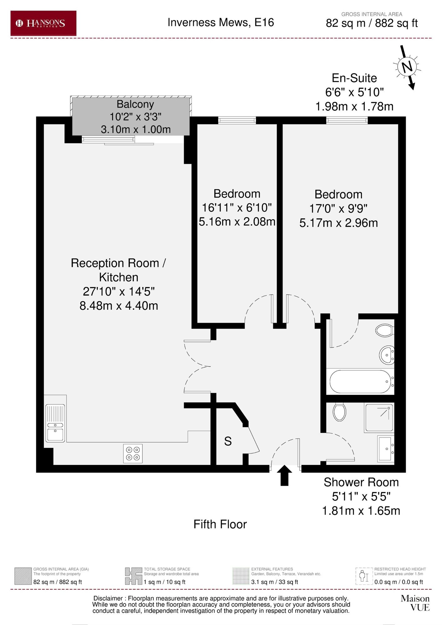 Floorplan of 2 bedroom Flat for sale, Inverness Mews, London, E16