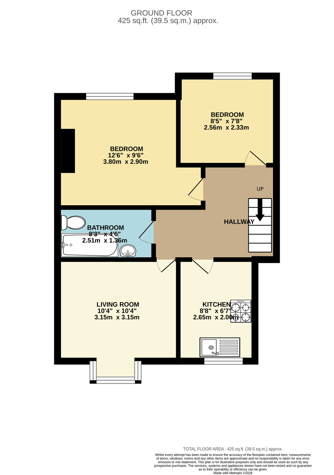 Floorplan of 2 bedroom Flat to rent, Bertram Road, London, NW4
