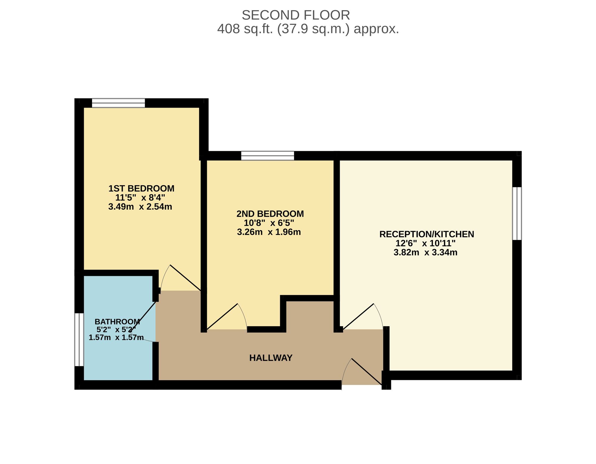 Floorplan of 2 bedroom Flat to rent, Hoe Street, Walthamstow, E17