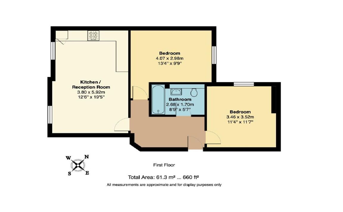 Floorplan of 2 bedroom Flat to rent, Hoe Street, London, E17