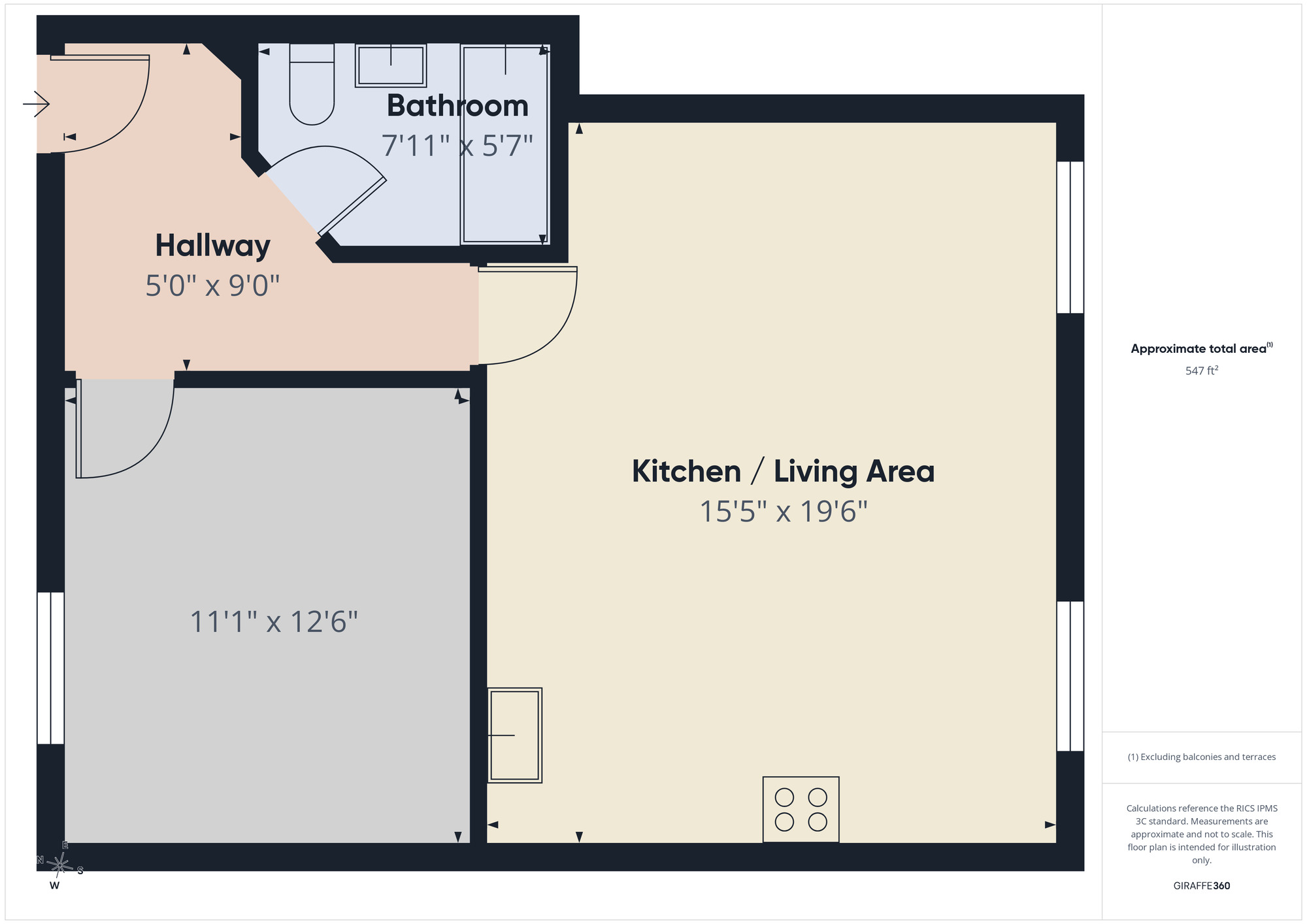 Floorplan of 1 bedroom Flat to rent, Hoe Street, Walthamstow, E17