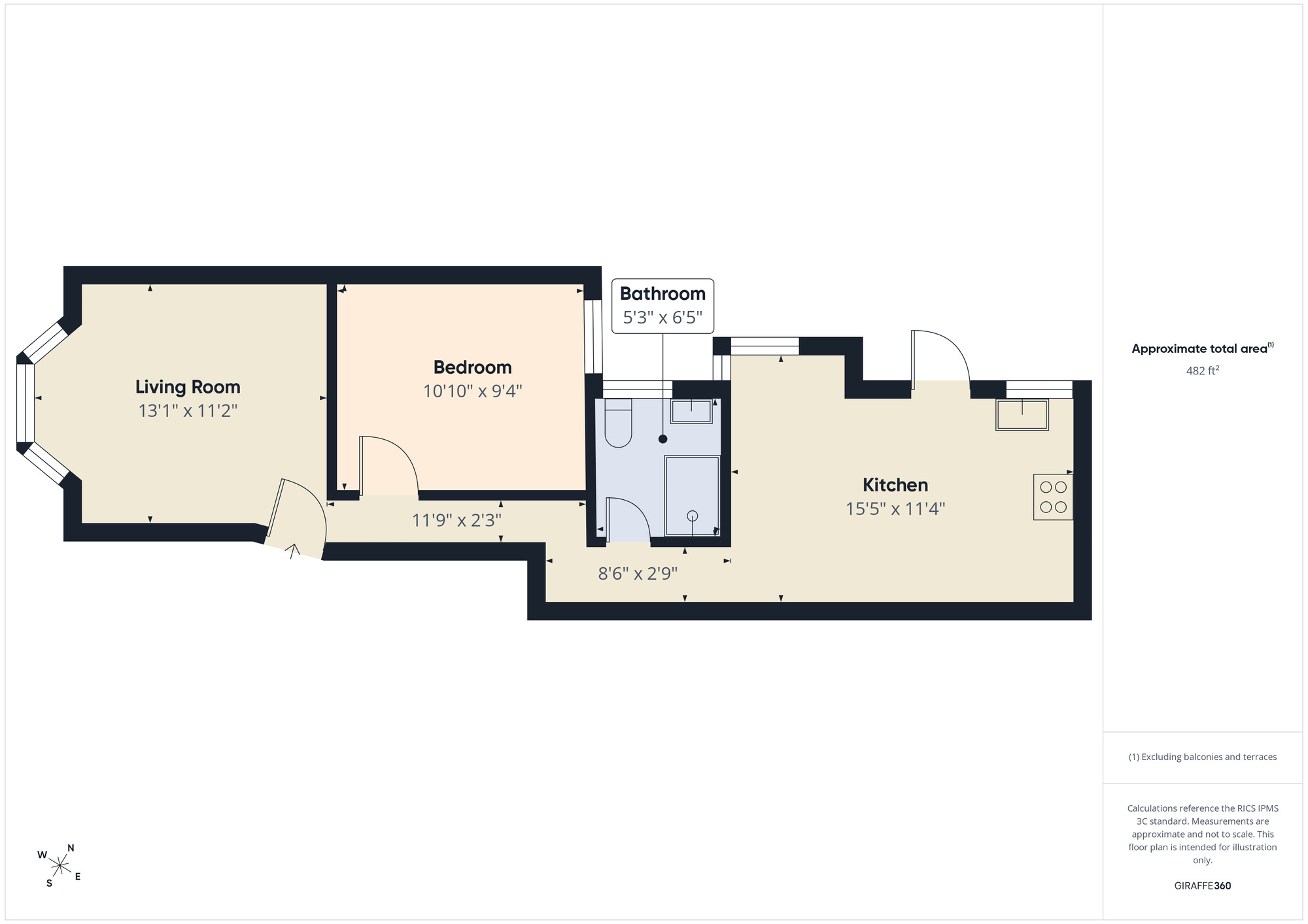 Floorplan of 1 bedroom Flat for sale, Major Road, Stratford, E15