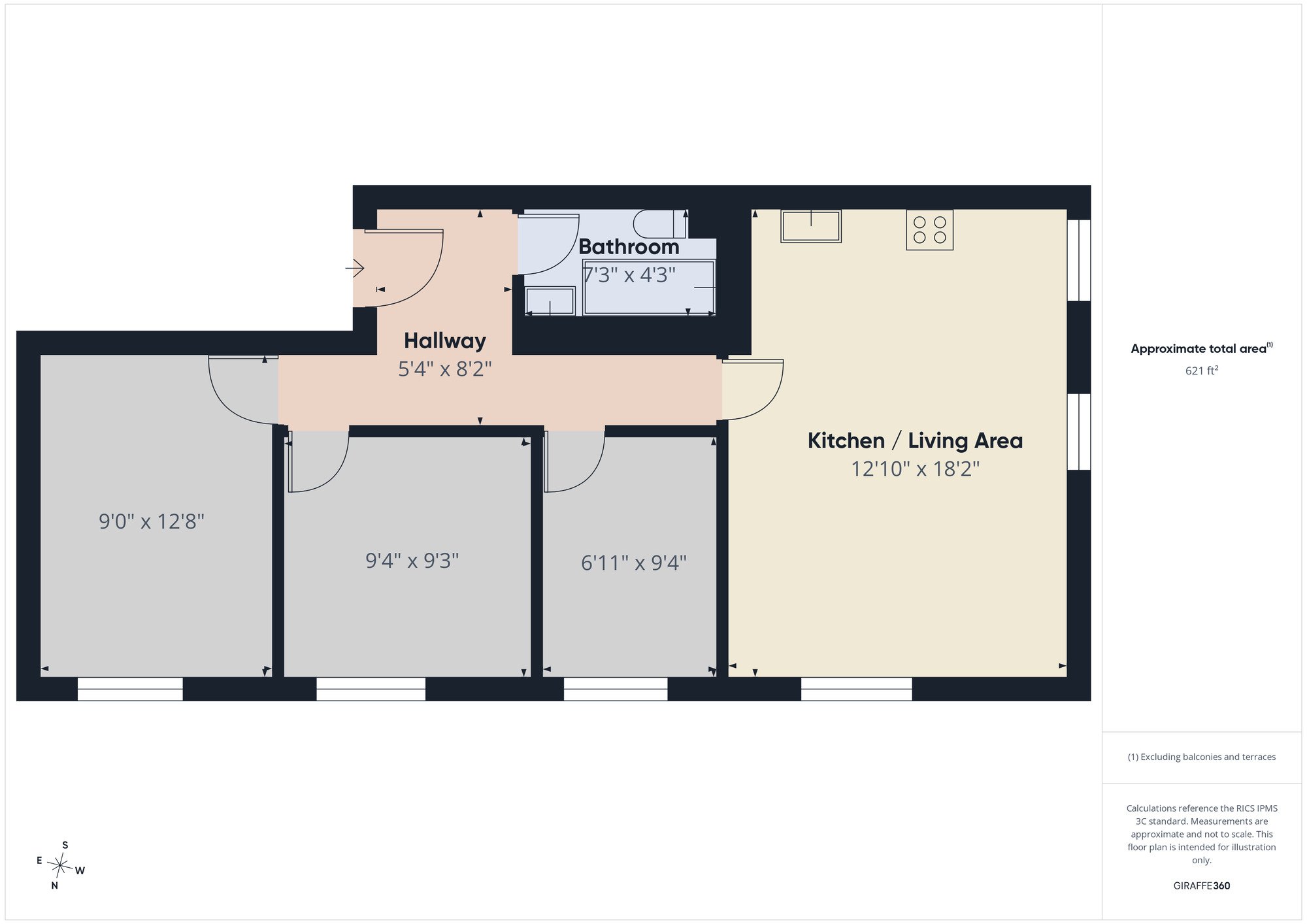 Floorplan of 3 bedroom Flat to rent, Grosvenor Park Road, Walthamstow, E17